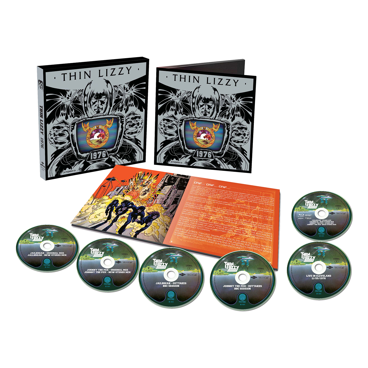 Thin Lizzy - 1976: 5CD + Blu-Ray Box Set - The Sound of Vinyl Thin Lizzy - 1976: 5CD + Blu-Ray Box Set - The Sound of Vinyl