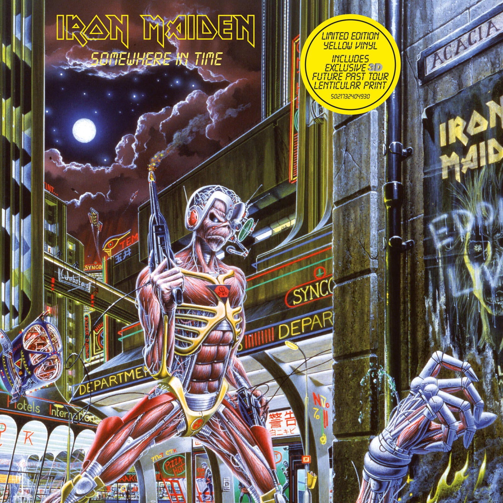 Iron Maiden - Somewhere In Time: Limited Yellow Vinyl LP w/ Tour Lenticular