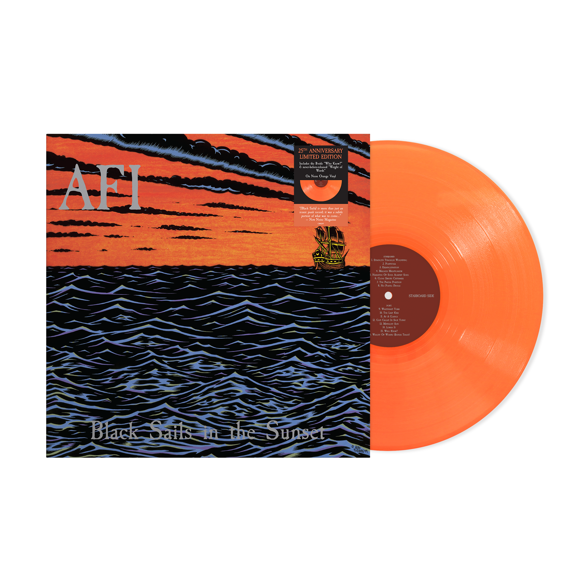 AFI - Black Sails In The Sunset: Limited Neon Orange Vinyl LP