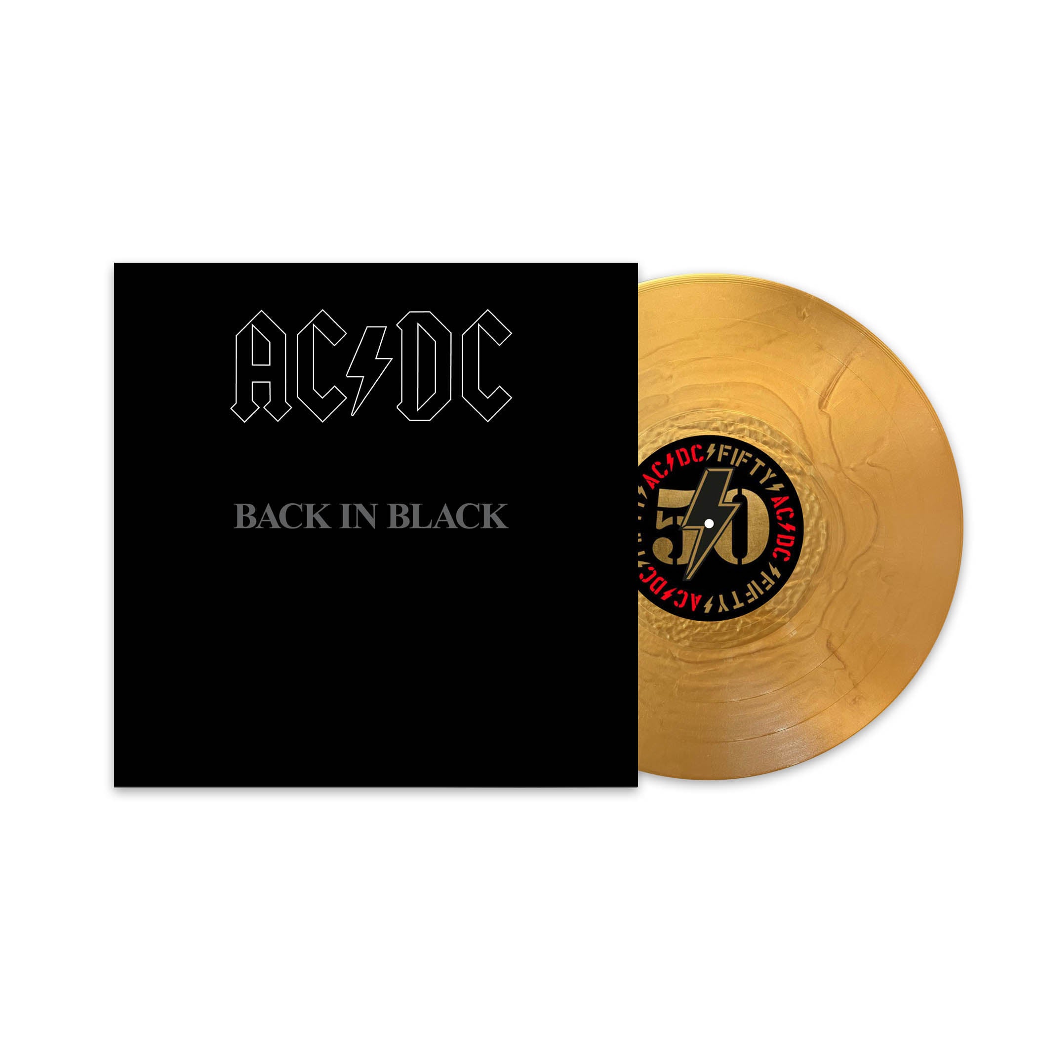 AC/DC - Back In Black (50th Anniversary): Gold Vinyl LP - The