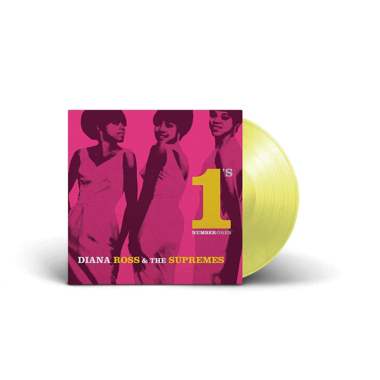 Diana Ross & The Supremes - Number 1's: Yellow Vinyl LP - The