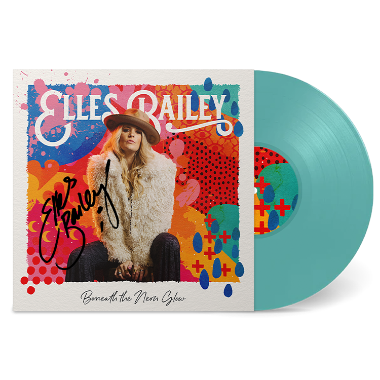 Elles Bailey - Beneath The Neon Glow Exclusive Signed Blue Vinyl LP