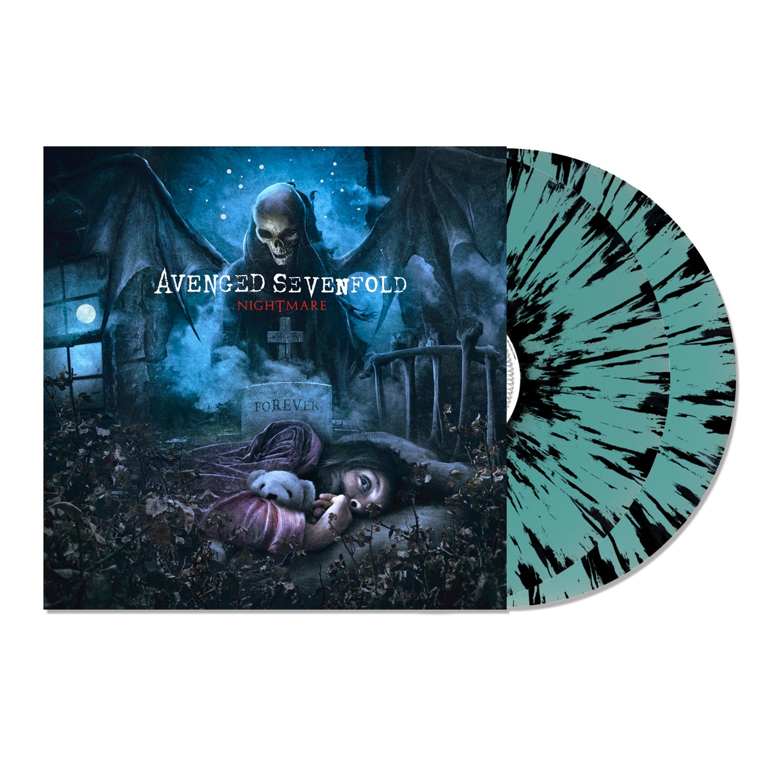 Avenged Sevenfold - Nightmare: Electric Blue w/ Black Splatter