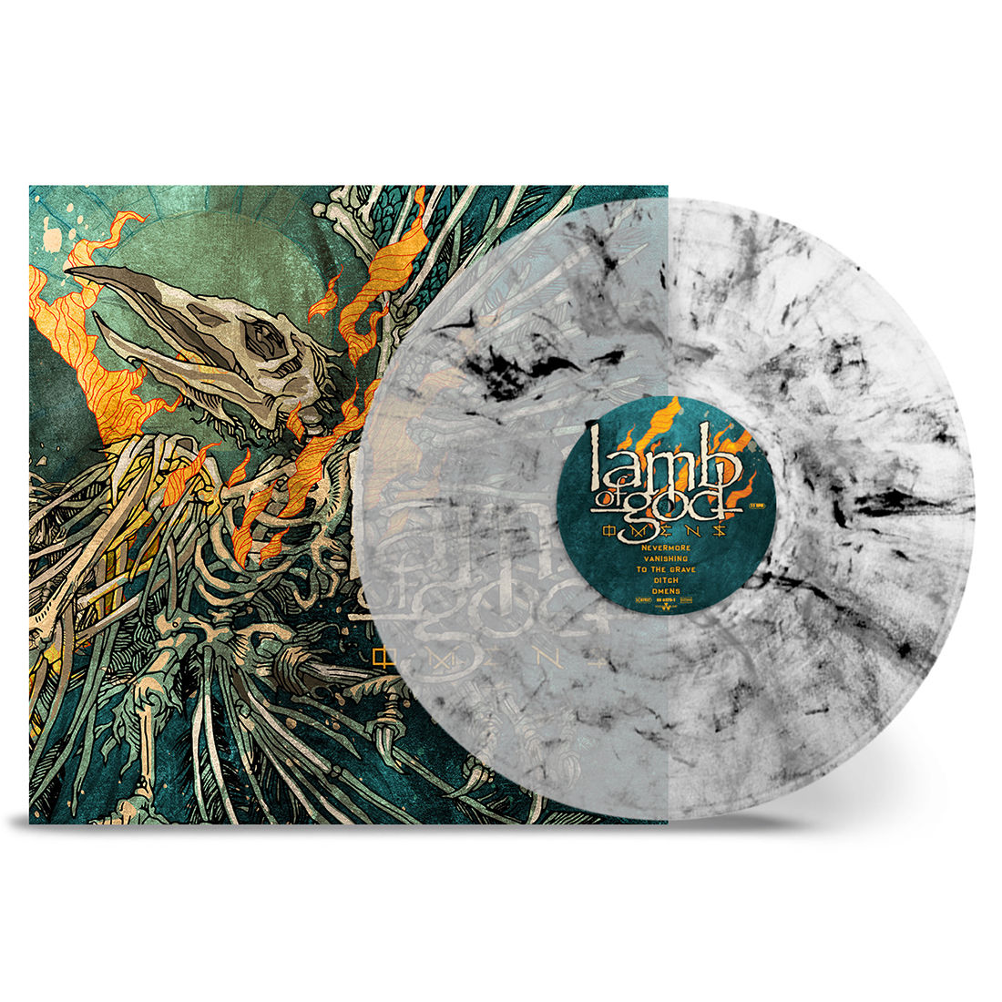 Lamb of God Omens 水色マーブルレコード Lamb of God - Lamb of God - Omens: Limited Edition Marbled