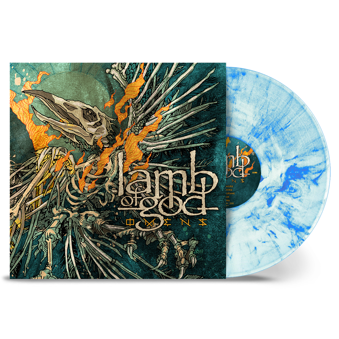 Lamb of God Omens 水色マーブルレコード Lamb of God - Lamb of God - Omens: Limited Edition Marbled