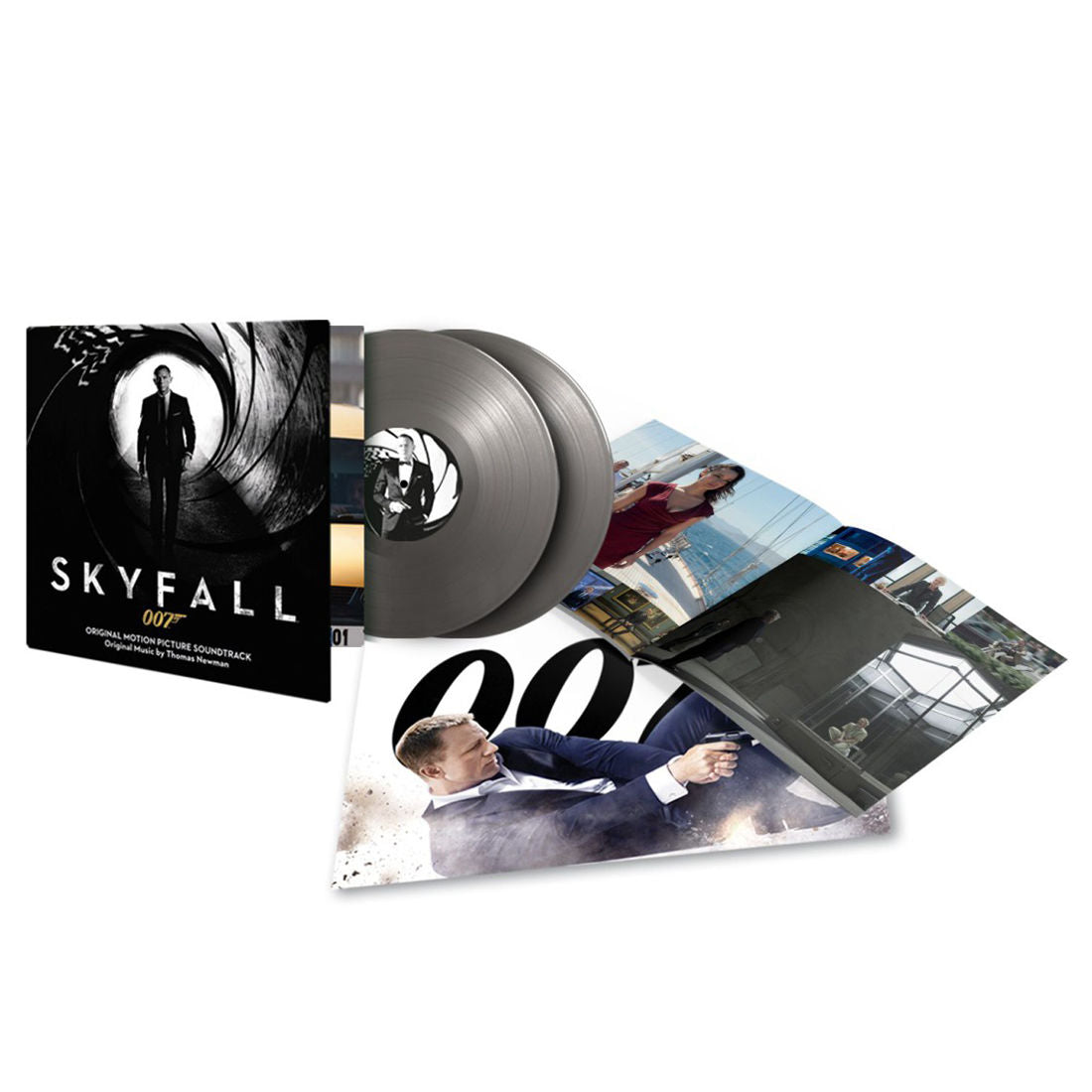 SKYFALL LP x 2 Double authentic SILVER VINYL Ltd 1500 Numbered copies Thomas Newman OST