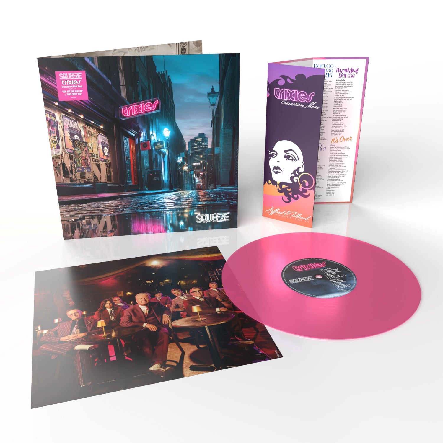 Squeeze - Trixies: Transparent Pink Vinyl LP - The Sound of Vinyl