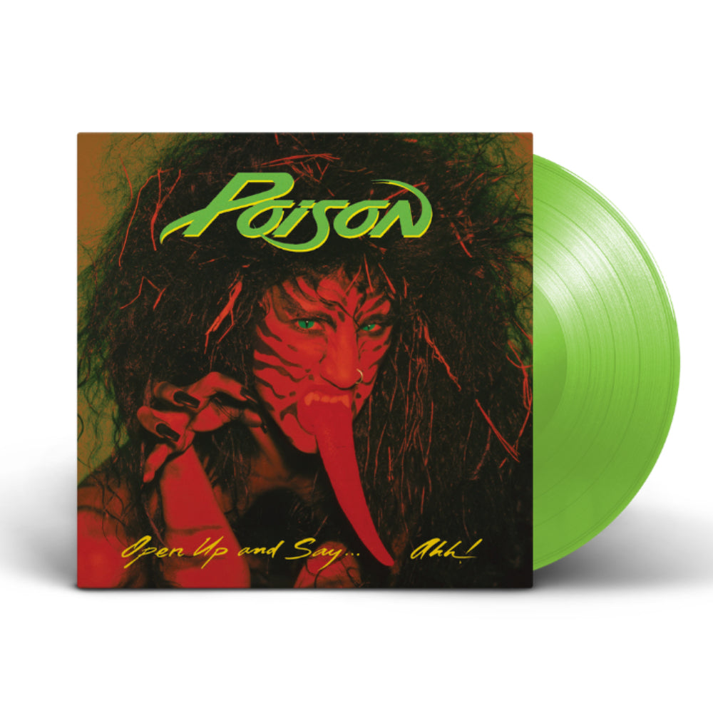 Poison - Open Up And Say . . . Ahh! Neon Green Vinyl LP - The