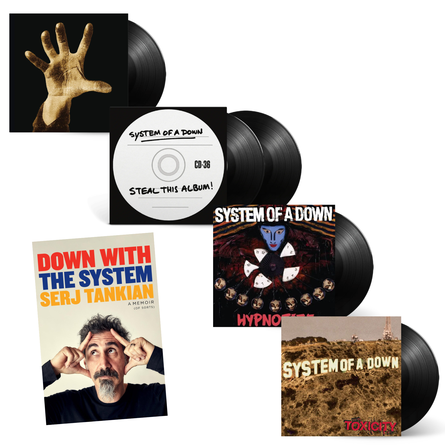 System Of A Down Four Album & Signed Book & Vinyl Bundle