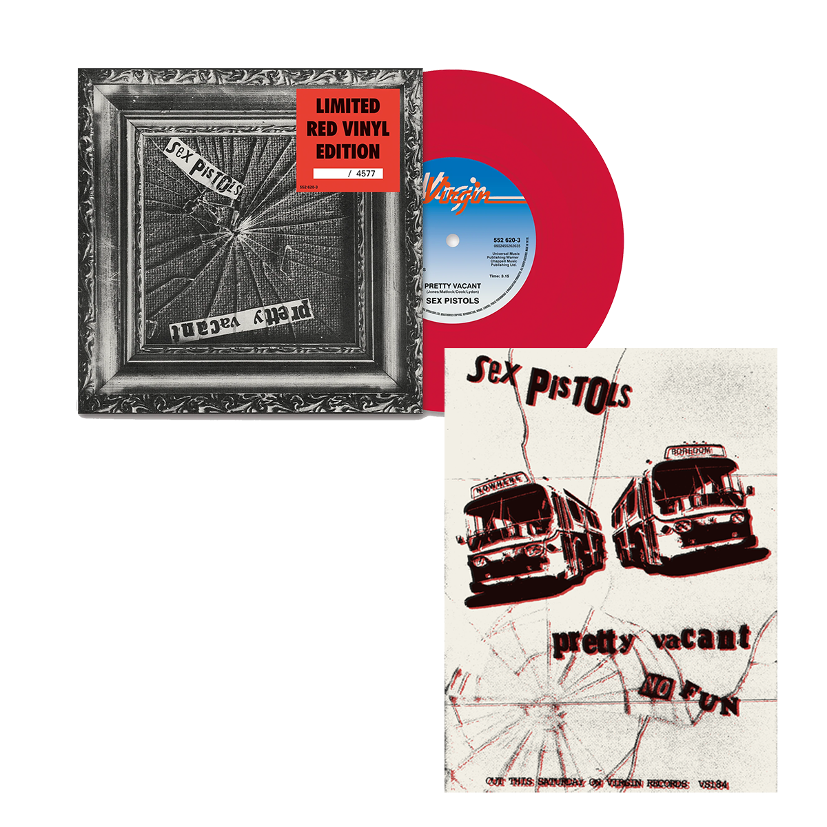 Pretty Vacant: Exclusive Red Vinyl 7" Single + Pretty Vacant Poster