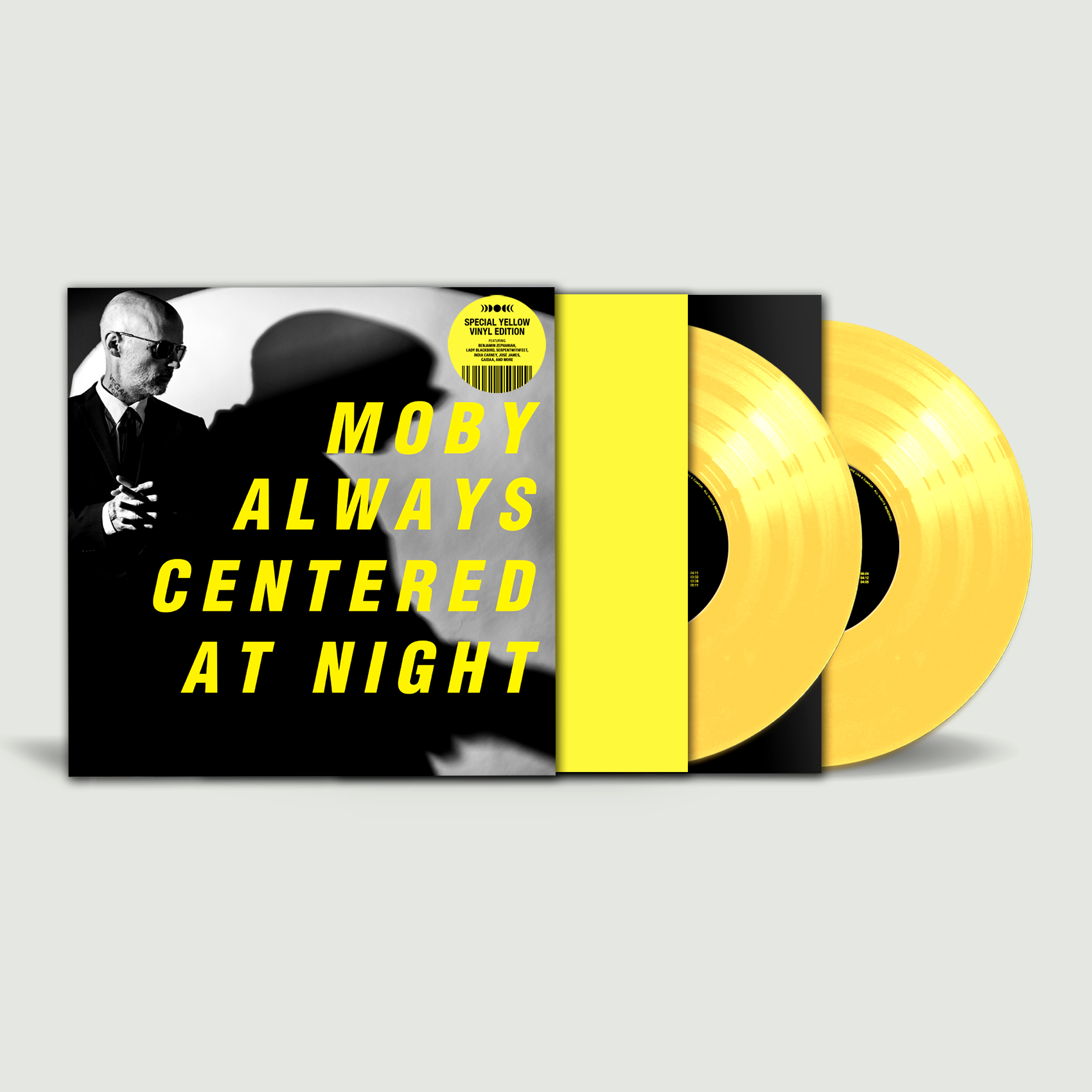 MOBY - Always Centered At Night: Limited Yellow Vinyl 2LP