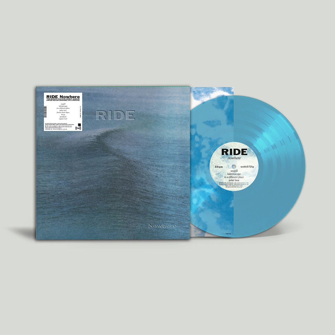 RIDE - Nowhere: Limited Editon Transparent Curacao Vinyl LP 