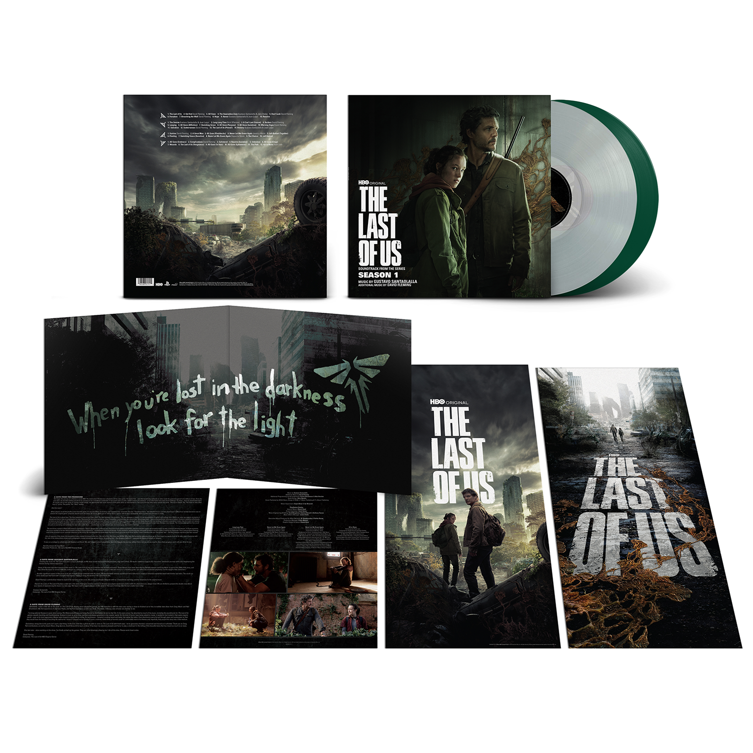 Gustavo Santaolalla & David Fleming - Gustavo Santaolalla & David - The Last of Us - Season 1 (Soundtrack from the Original Series): Limited Green + Clear Vinyl 2LP - Sound of Vinyl