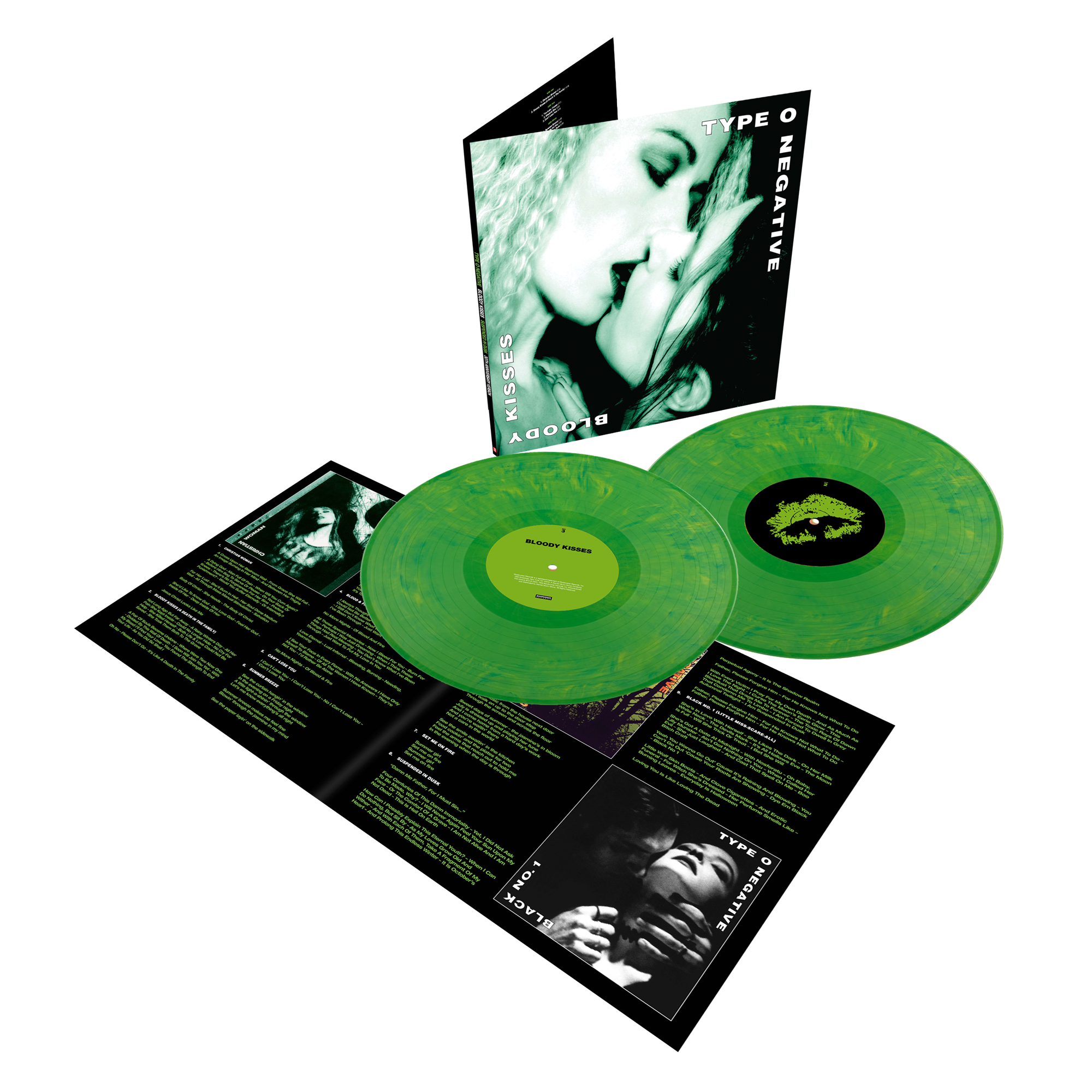 Type O Negative - Bloody Kisses - Suspended In Dusk: Limited Green with  Black Vinyl 2LP - Sound of Vinyl