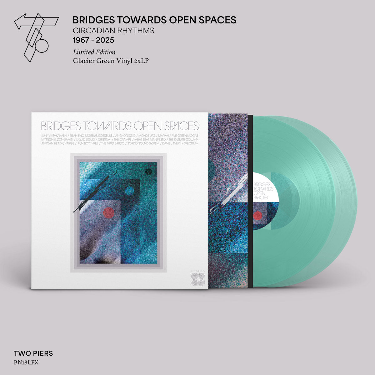 Various Artists - Bridges Towards Open Spaces - Circadian Rhythms 1967-2025: Glacier Green Vinyl 2LP
