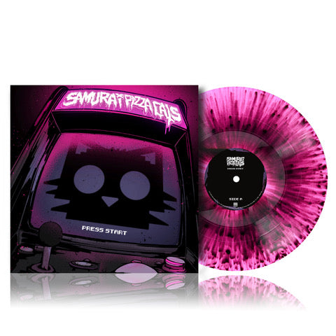 Samurai Pizza Cats - Press Start: Pink Lilac Splatter Vinyl LP