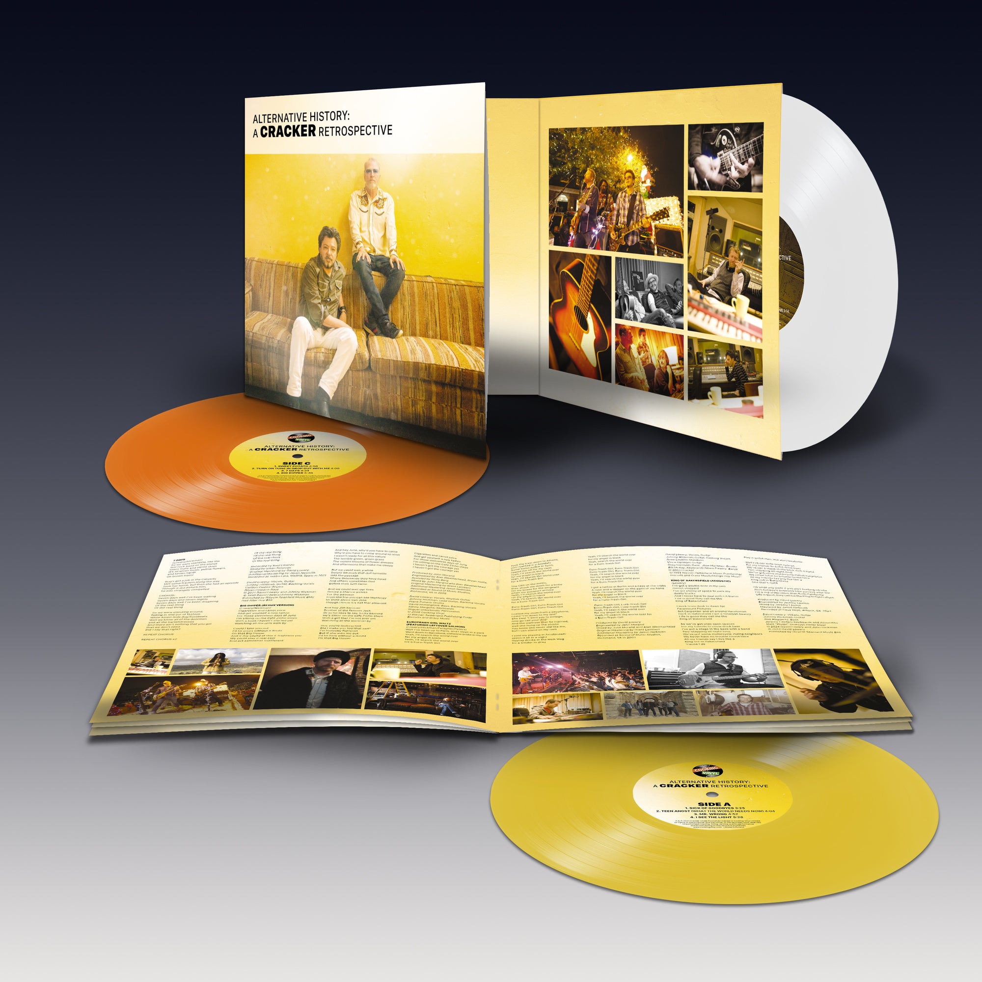 Cracker - Alternative History - A Cracker Retrospective: Limited Yellow, White & Orange Vinyl 3LP