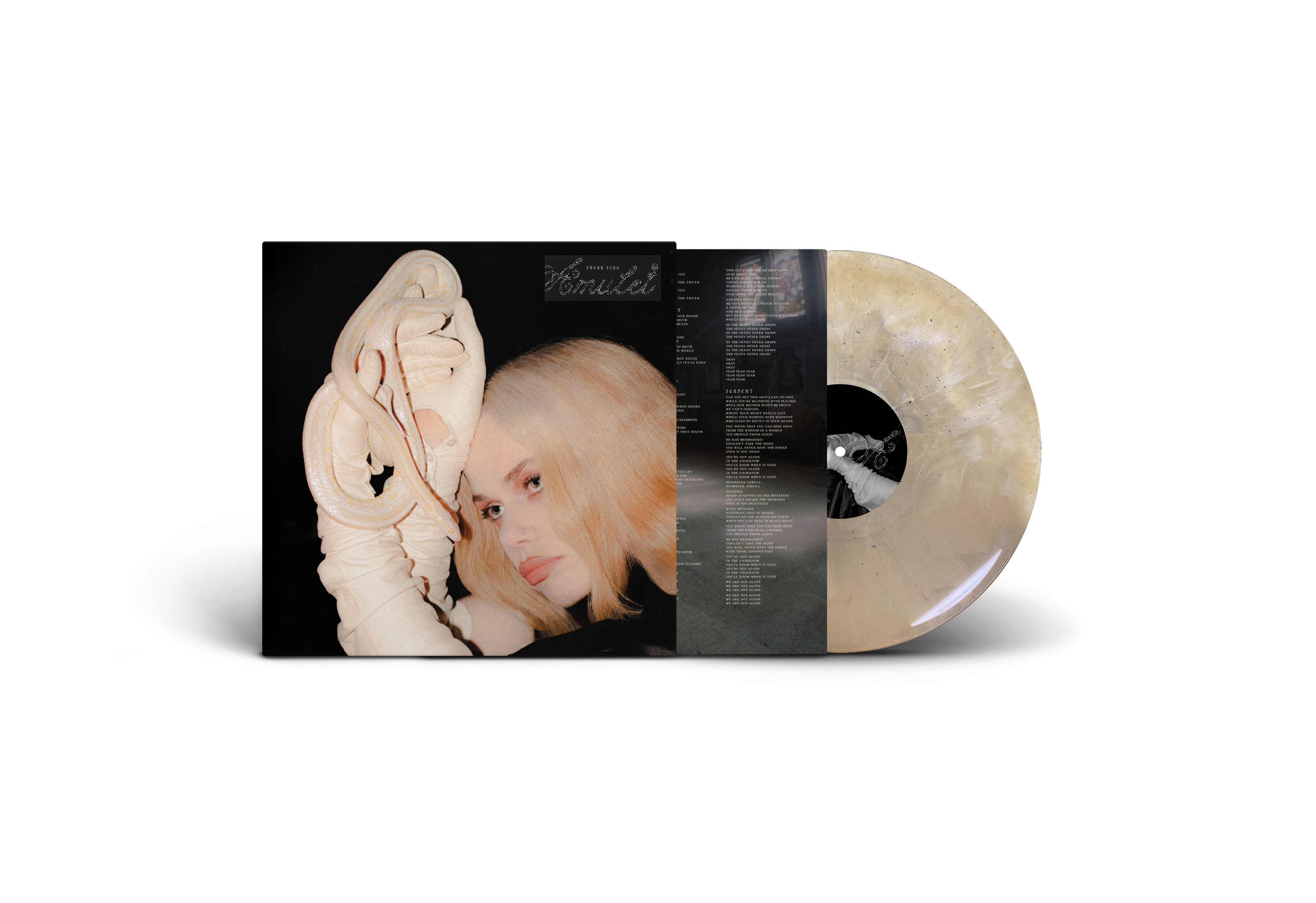 Freak Slug - Amulet: Snake Skin Gold Colored Vinyl in Single Jacket with Printed Inner Sleeve Vinyl LP