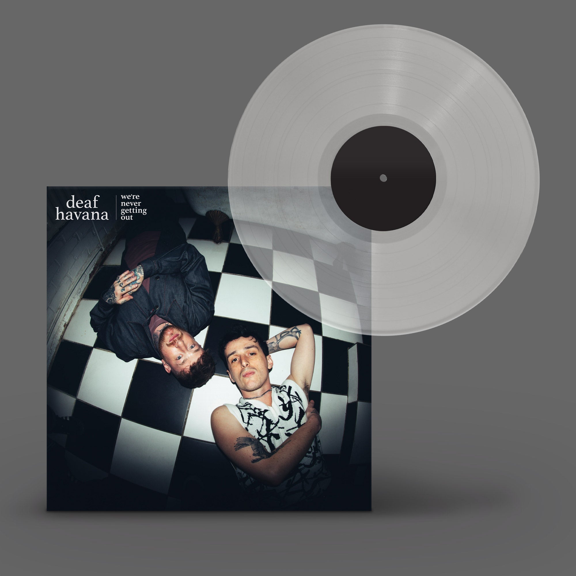 We're Never Getting Out: Transparent Clear Vinyl LP & Signed Print