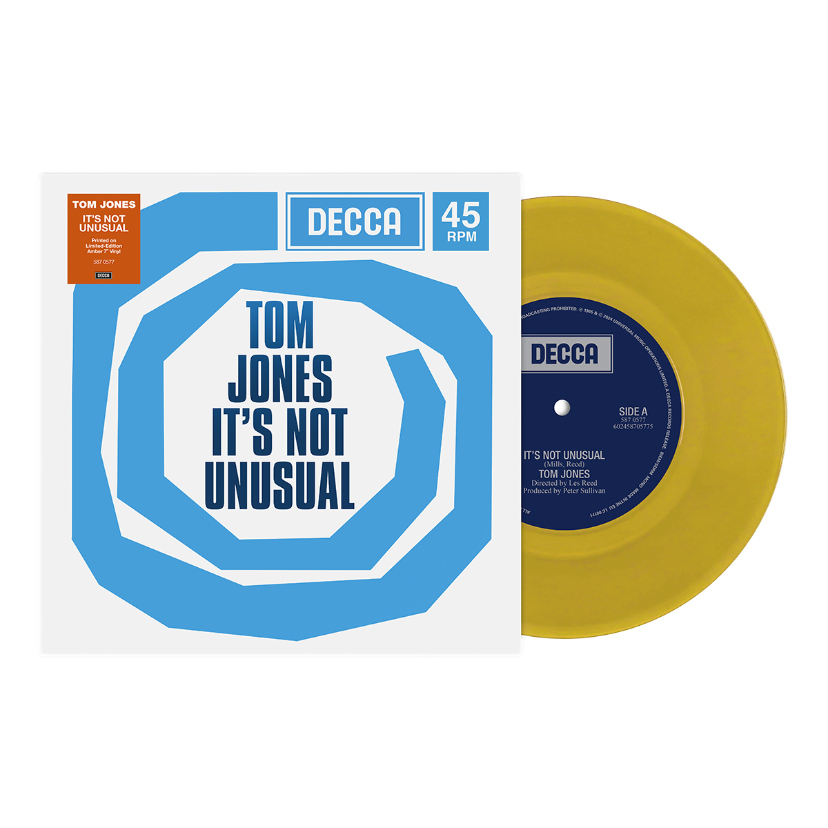Tom Jones - It's Not Unusual: Limited Amber Vinyl 7" Single [RSD24]