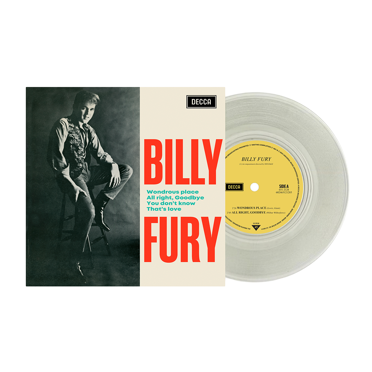 Billy Fury - Wondrous Place: 7" Vinyl Single