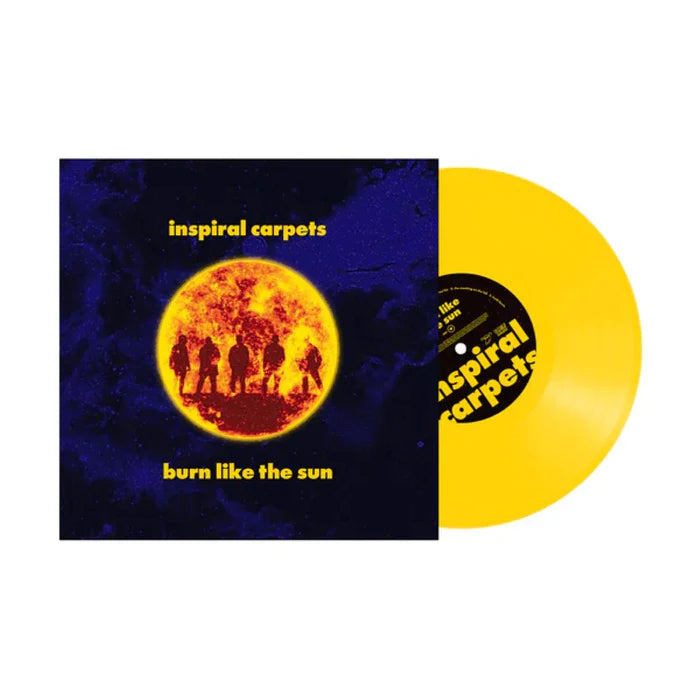 Inspiral Carpets - Burn Like The Sun: Blue Galaxy Cover & Yellow Vinyl LP