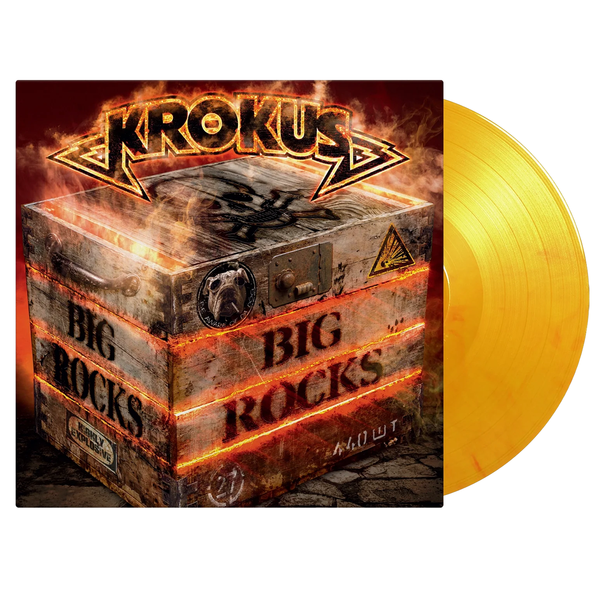 Krokus - Big Rocks: Flaming Yellow Vinyl LP