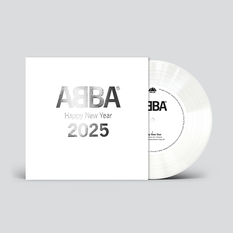 ABBA - Happy New Year (2025): Exclusive White Vinyl 7"