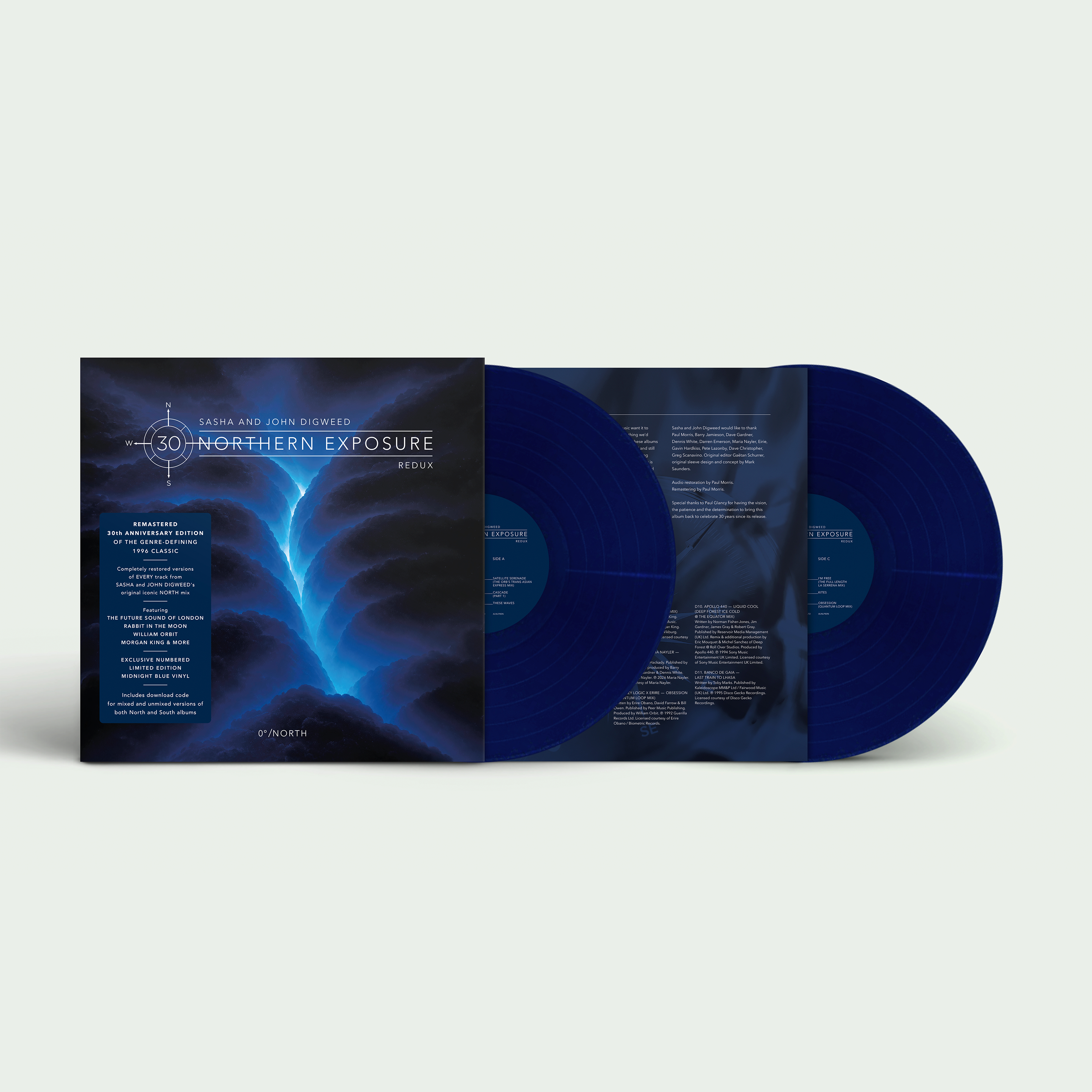 Sasha & John Digweed - Northern Exposure Redux - North: Midnight Blue Vinyl 2LP