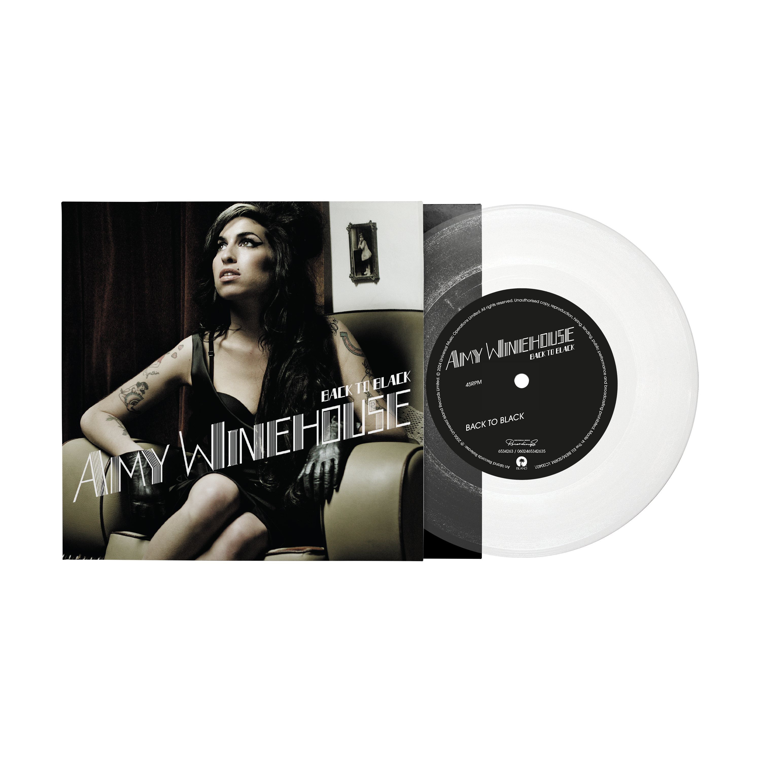 Amy Winehouse - Back To Black: 7" Clear Vinyl