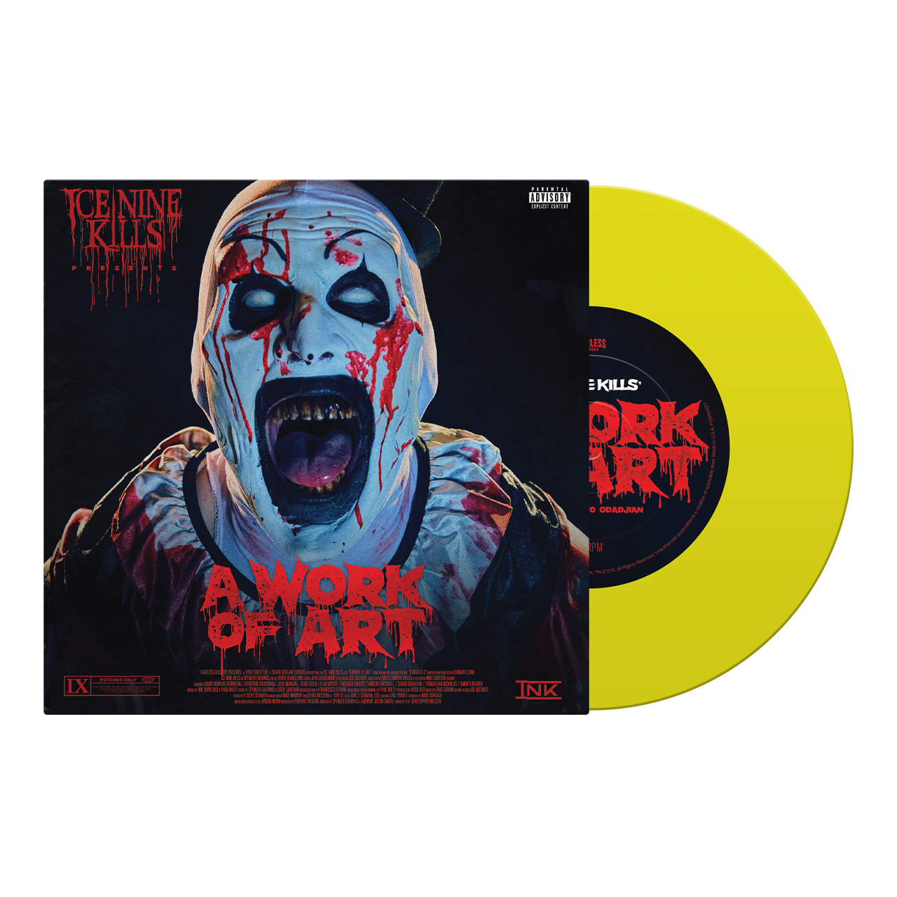 Ice Nine Kills - A Work of Art: Exclusive Yellow Vinyl 7"