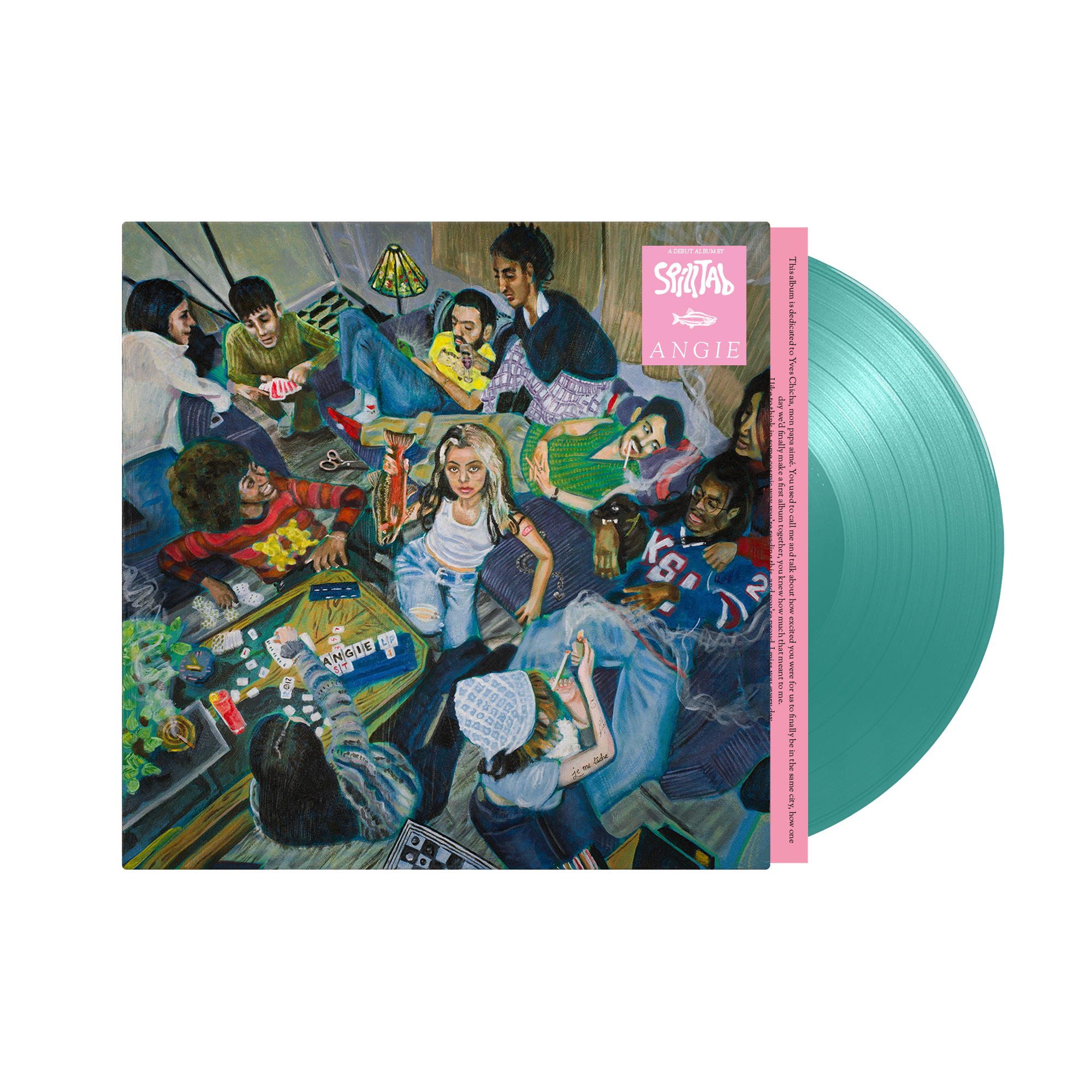 spill tab - ANGIE: Transparent Blue Petrol Vinyl LP