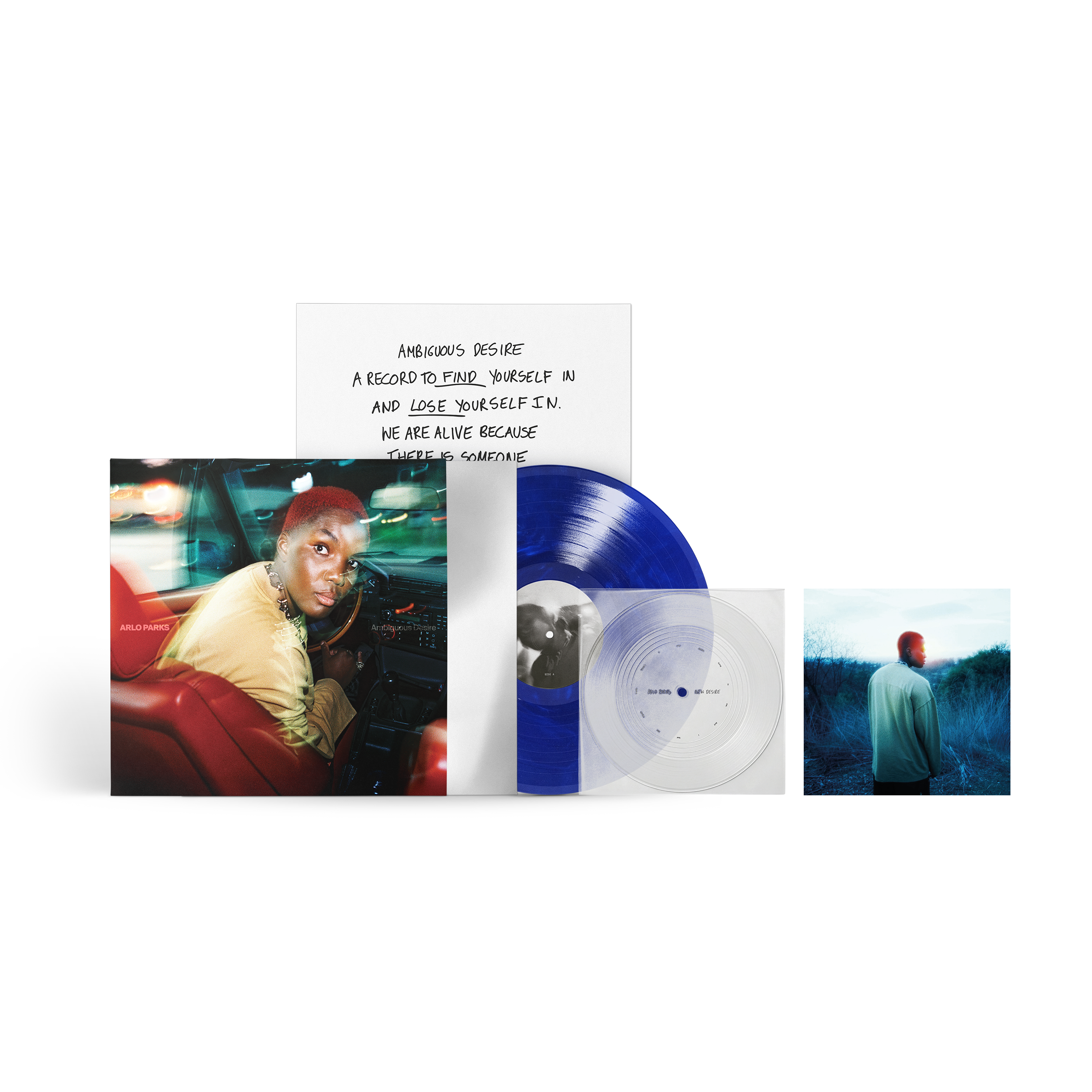 Ambiguous Desire: Marble Blue Vinyl LP & Exclusive Clear 7" Flexi Disc & Signed Print