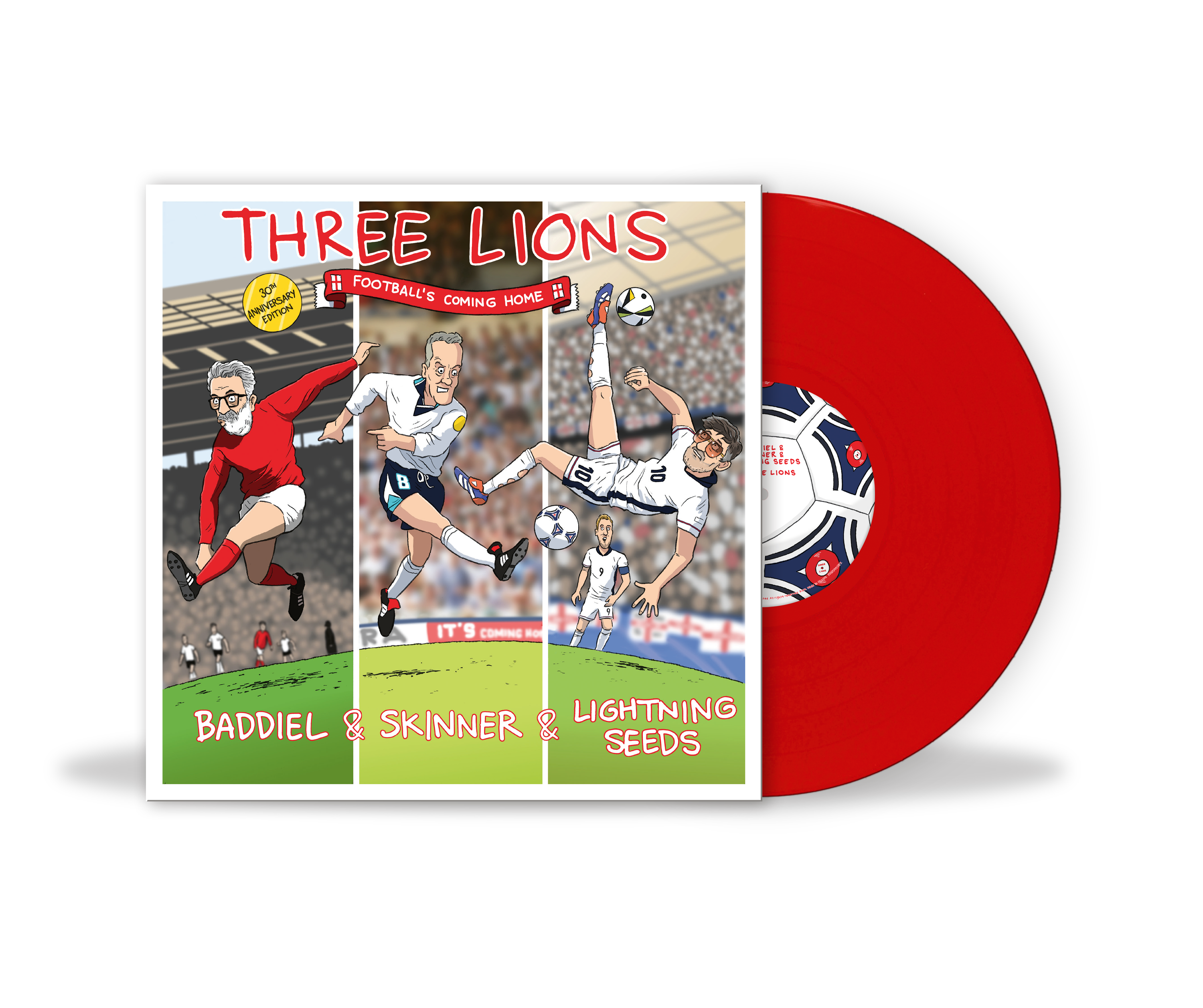Baddiel, Skinner & The Lightning Seeds - Three Lions (Football's Coming Home): 30th Anniversary Edition Red 7" Vinyl