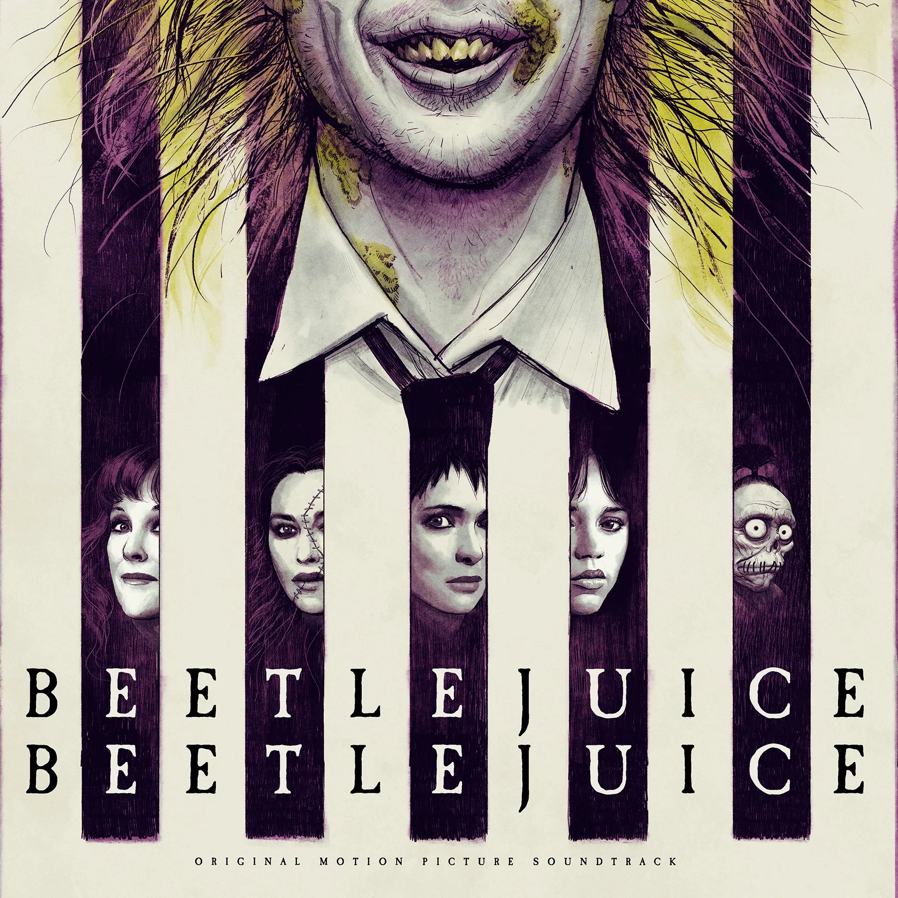 Original Soundtrack - BEETLEJUICE BEETLEJUICE (OST): Limited Lime Green & Purple Hand Pour Coloured Vinyl 2LP