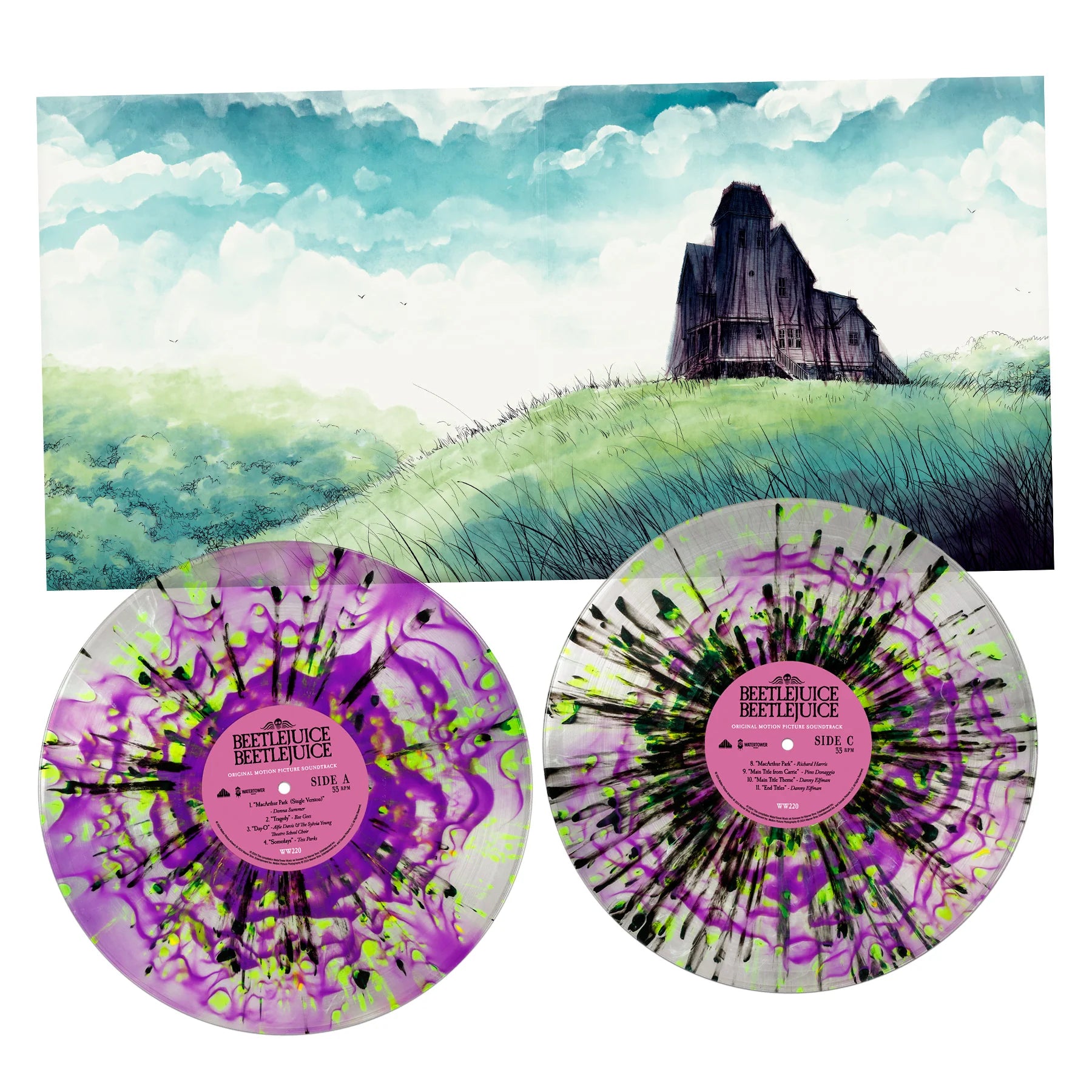 Original Soundtrack - BEETLEJUICE BEETLEJUICE (OST): Limited Lime Green & Purple Hand Pour Coloured Vinyl 2LP