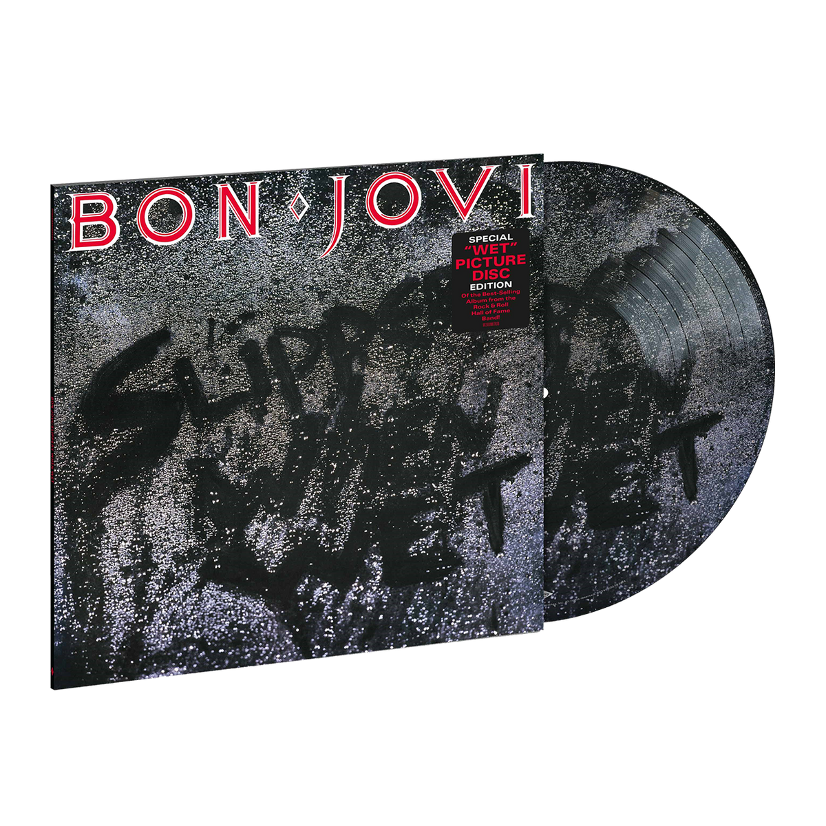 bon jovi slippery when wet vinyl water filled