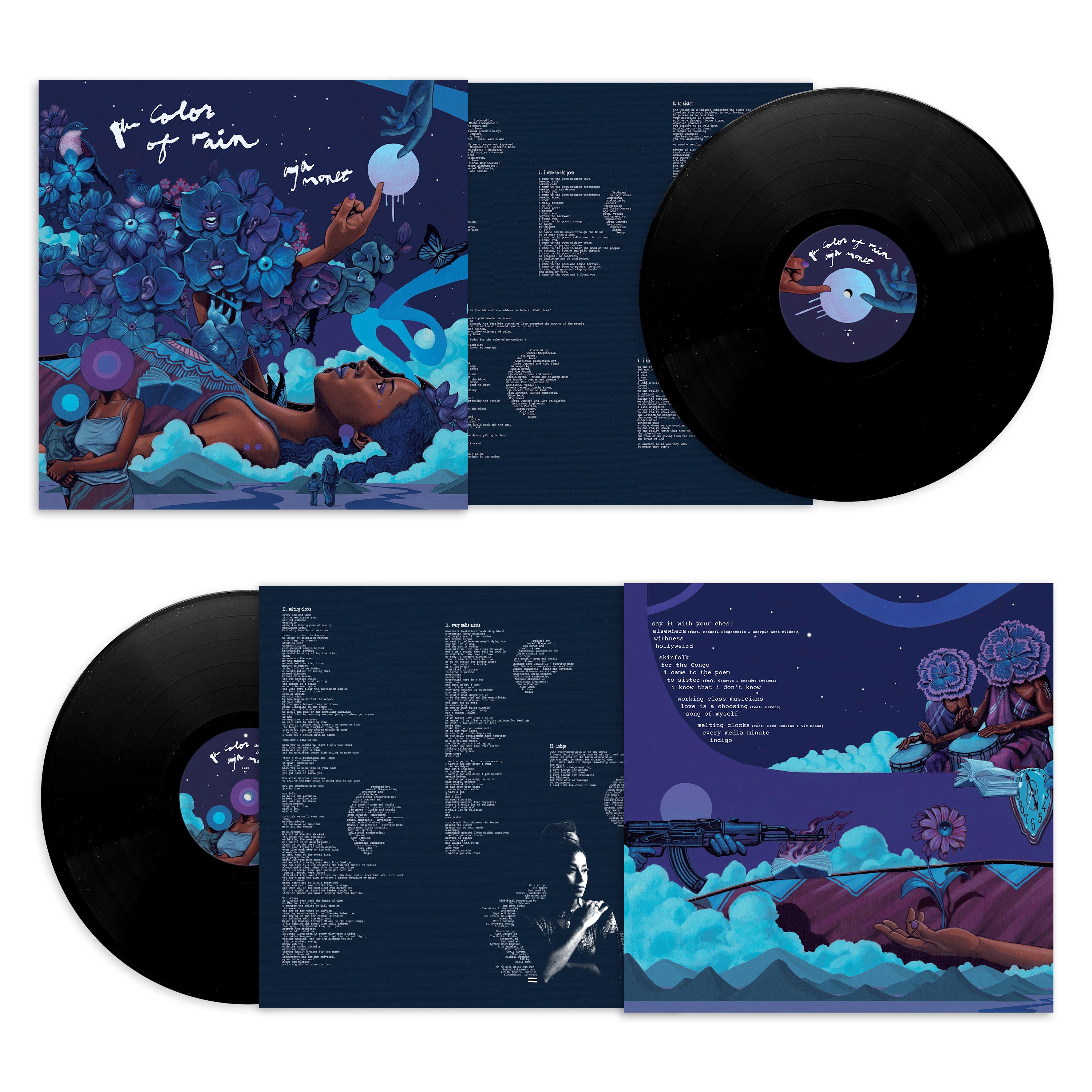 aja monet - the color of rain: Black Vinyl 2LP