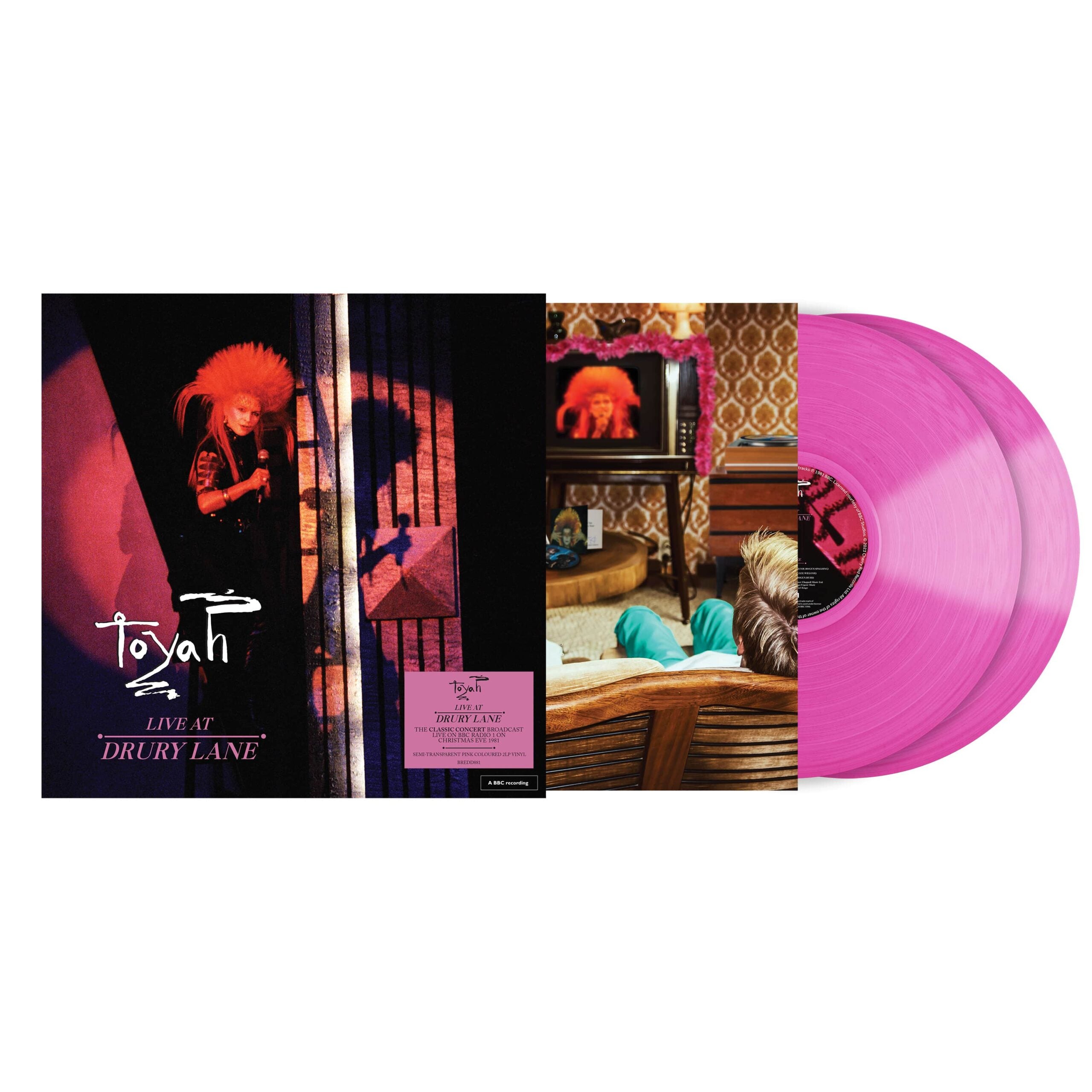 Toyah - Live At Drury Lane: Semi-Transparent Pink Vinyl 2LP.