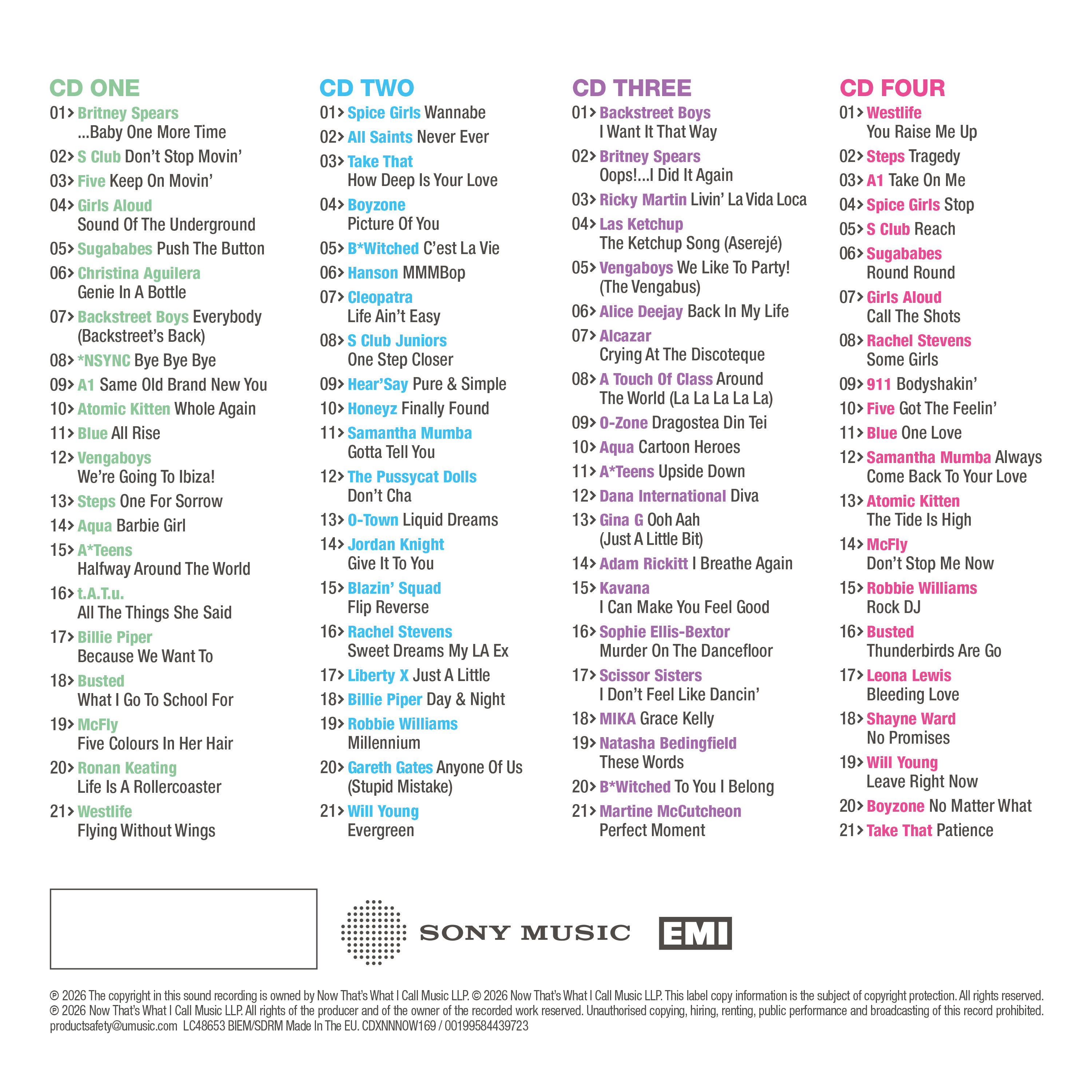 Various Artists - NOW That's What I Call An Era - ONE MORE TIME: 1996-2007 (4CD)