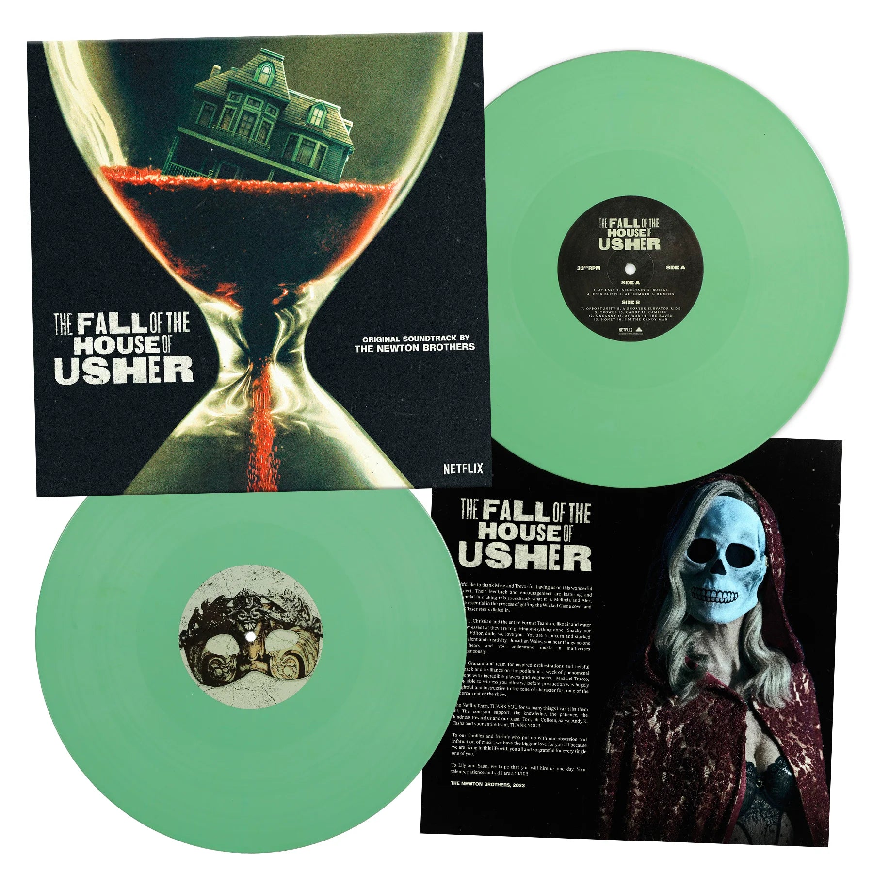 The Newton Brothers - The Fall of the House of Usher (OST): Limited Seafoam Green Vinyl 2LP