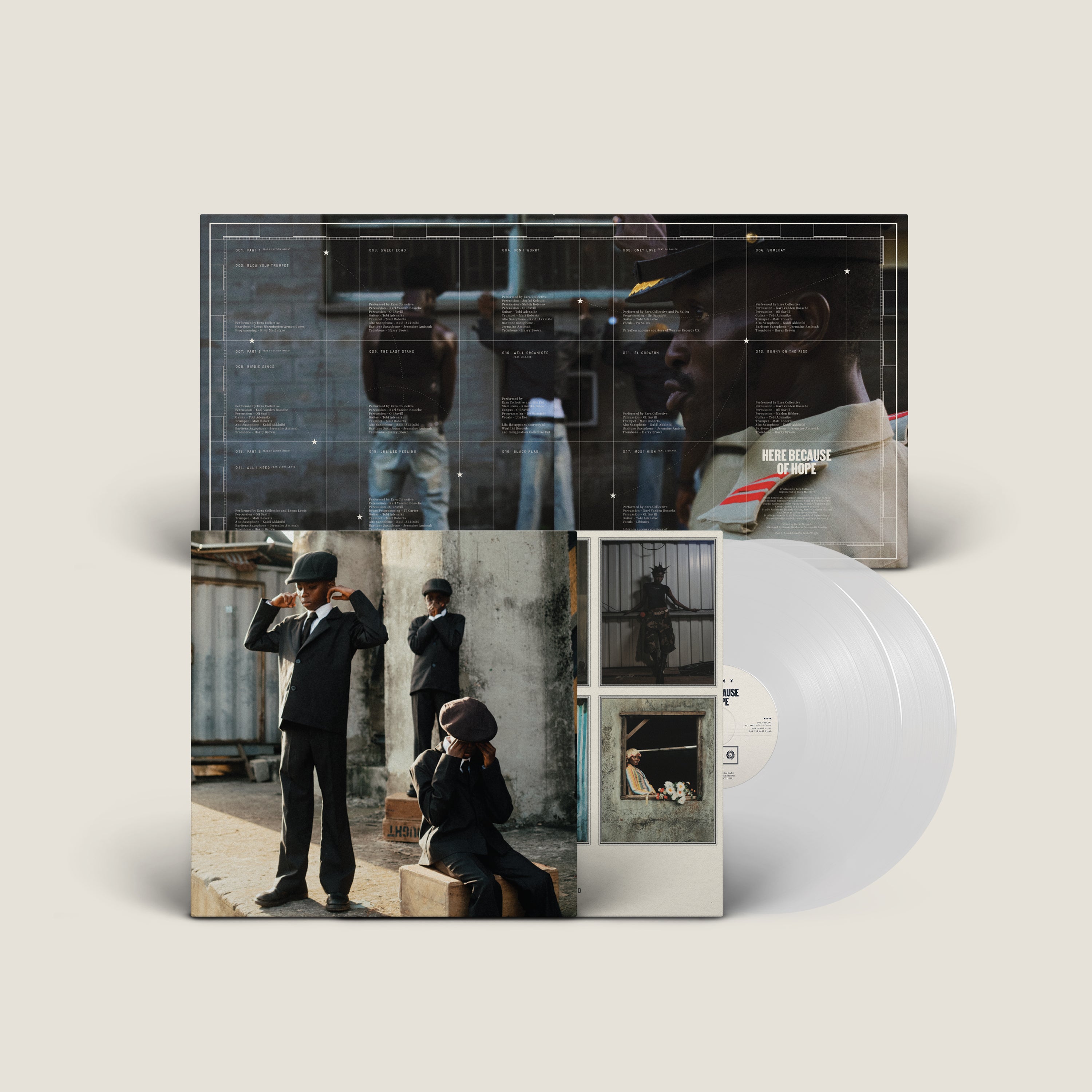 Ezra Collective - Here Because of Hope: Translucent White Vinyl LP
