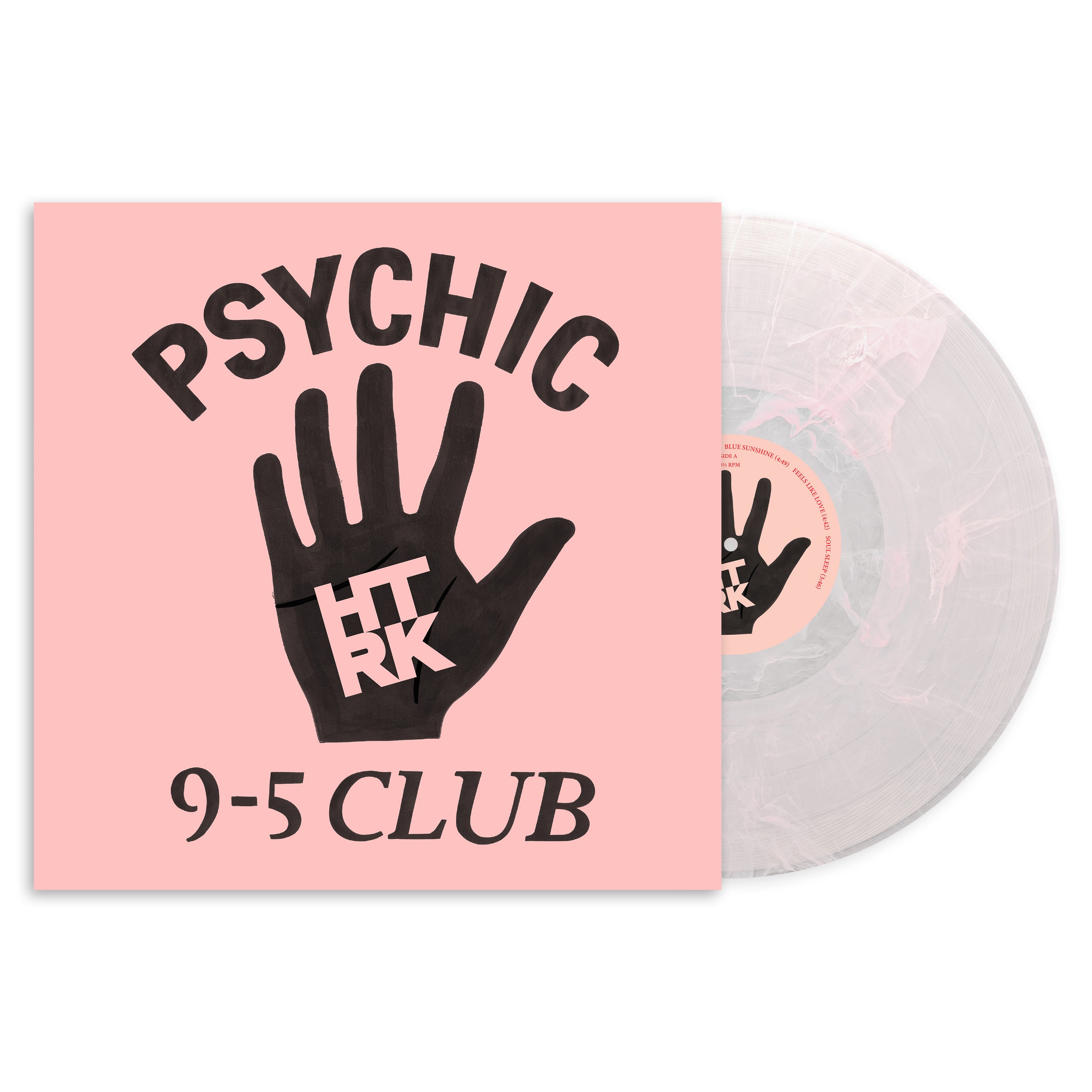 HTRK - Psychic 9-5 Club: Clear with Pink Swirl Vinyl LP