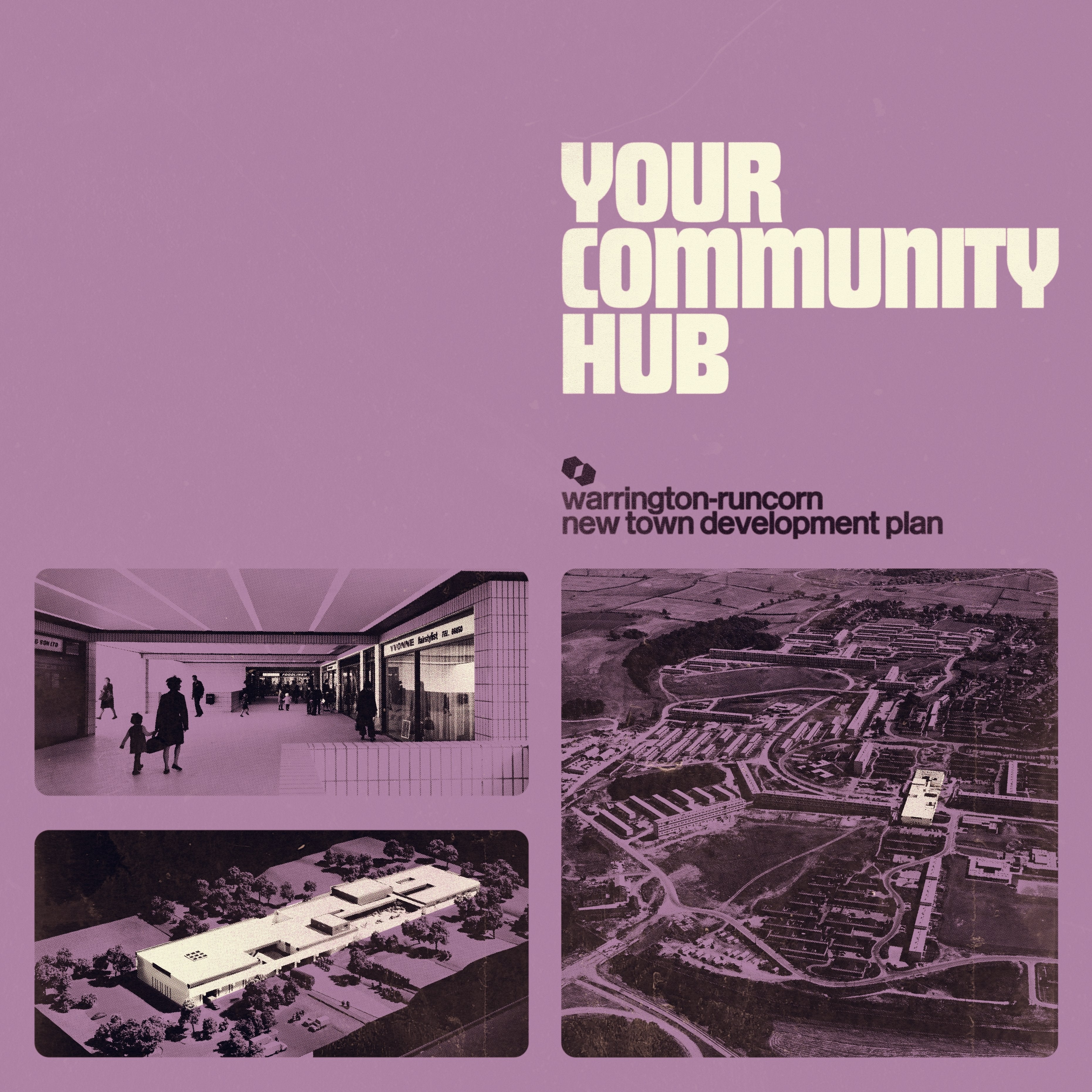 Warrington-Runcorn New Town Development Plan - Your Community Hub: Clear, Cream & Purple Splatter Vinyl LP