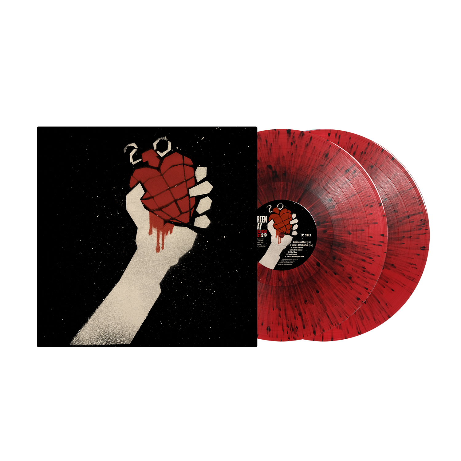 Green Day - American Idiot (20th Anniversary Edition): Limited Red w/ Black Splatter Vinyl 2LP