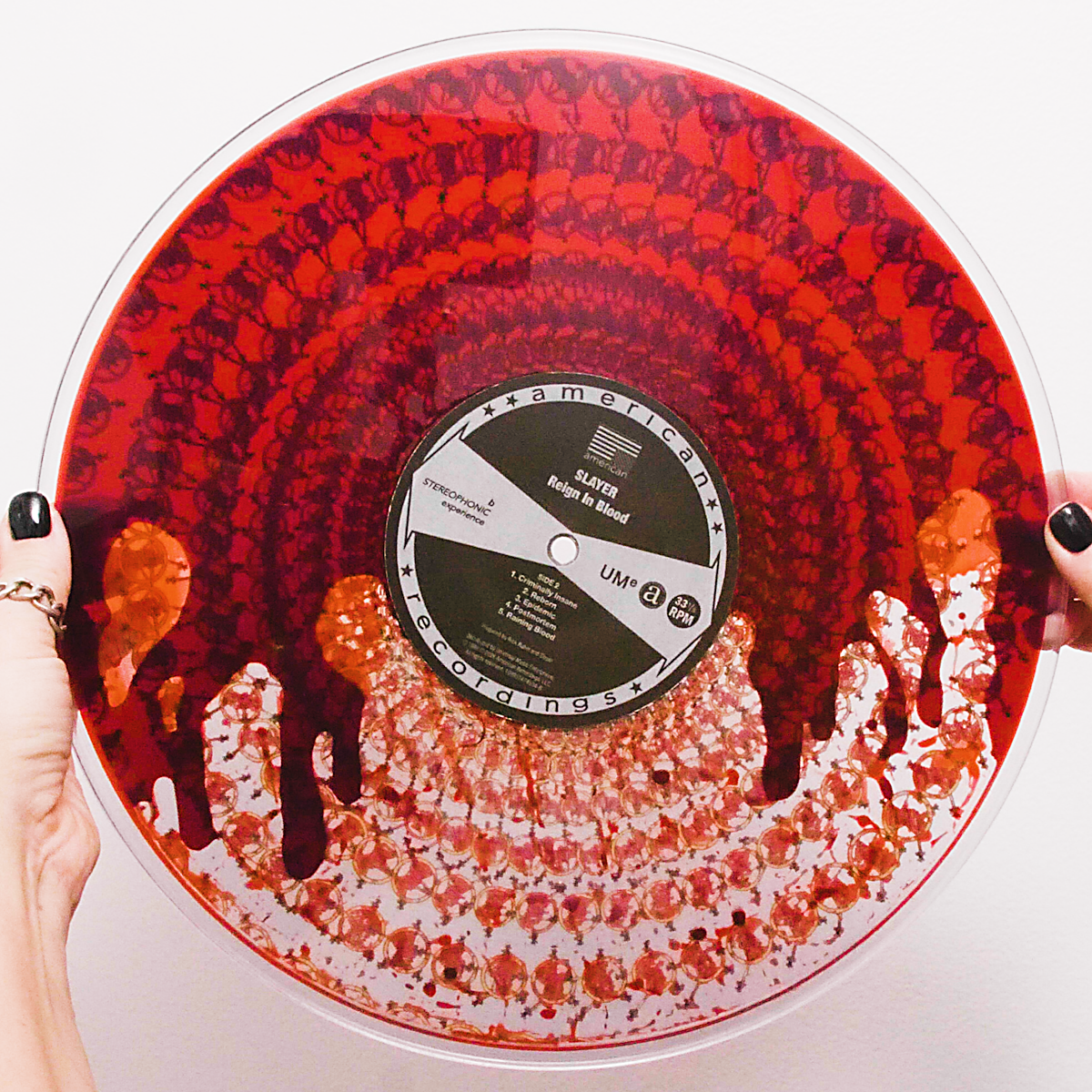Slayer - Reign In Blood (40th Anniversary) "Blood" Filled Zoetrope LP