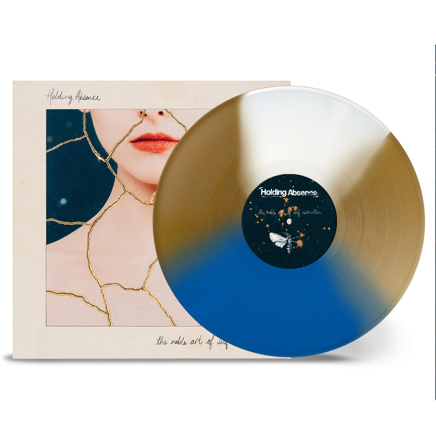 Holding Absence - The Noble Art Of Self Destruction: Limited Edition Squad Effect – White/Mid-Blue/Gold Vinyl LP