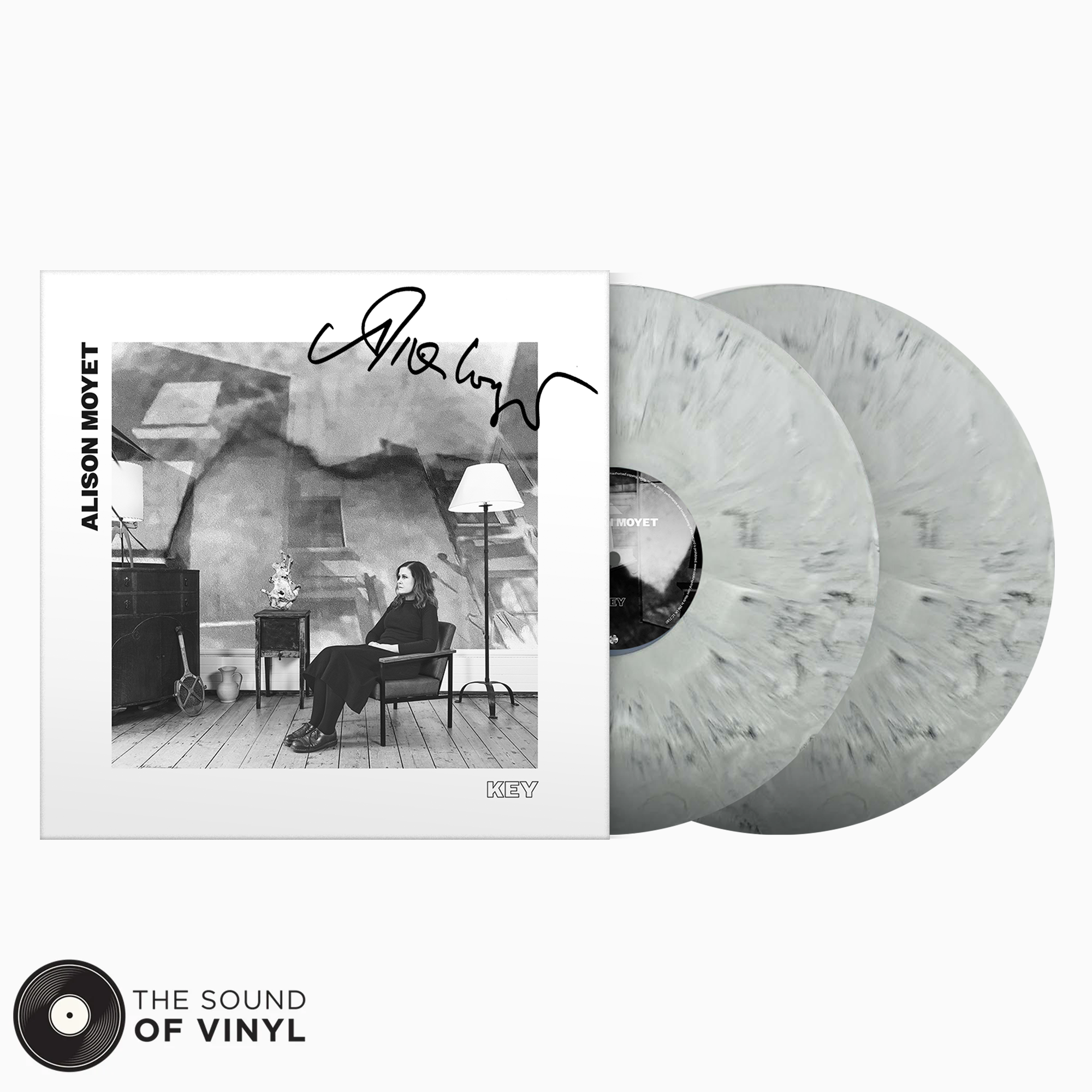 Alison Moyet - Key: Exclusive Signed Gatefold Black & White Marble Vinyl 2LP [SNAP]