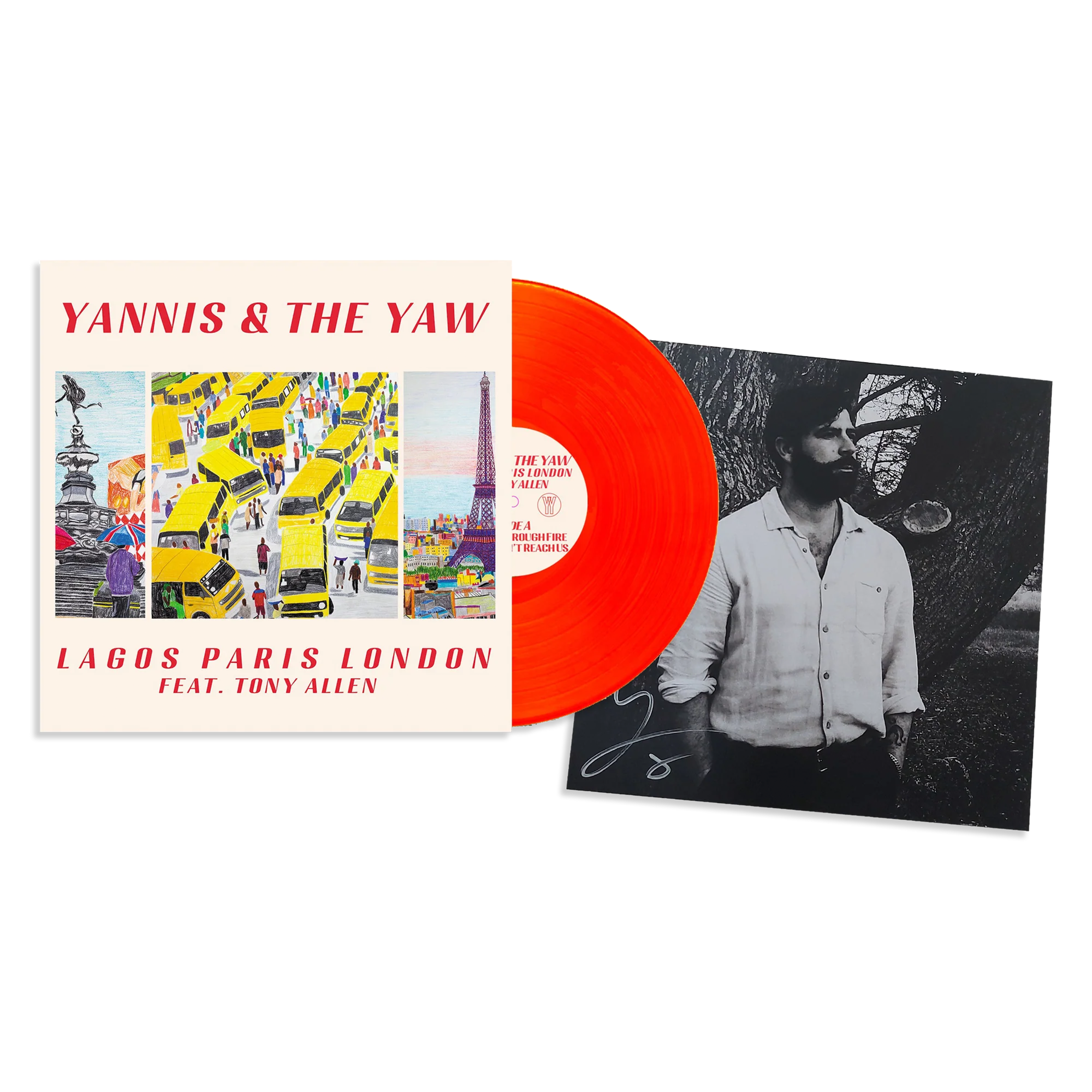 Lagos Paris London: Limited Red Vinyl LP & Signed Print