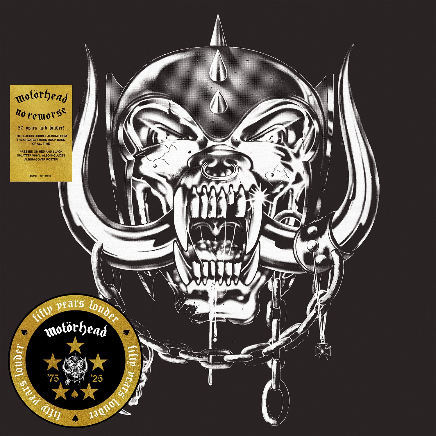 Motorhead - No Remorse (50th Anniversary Edition): Red & Black Splatter Vinyl LP